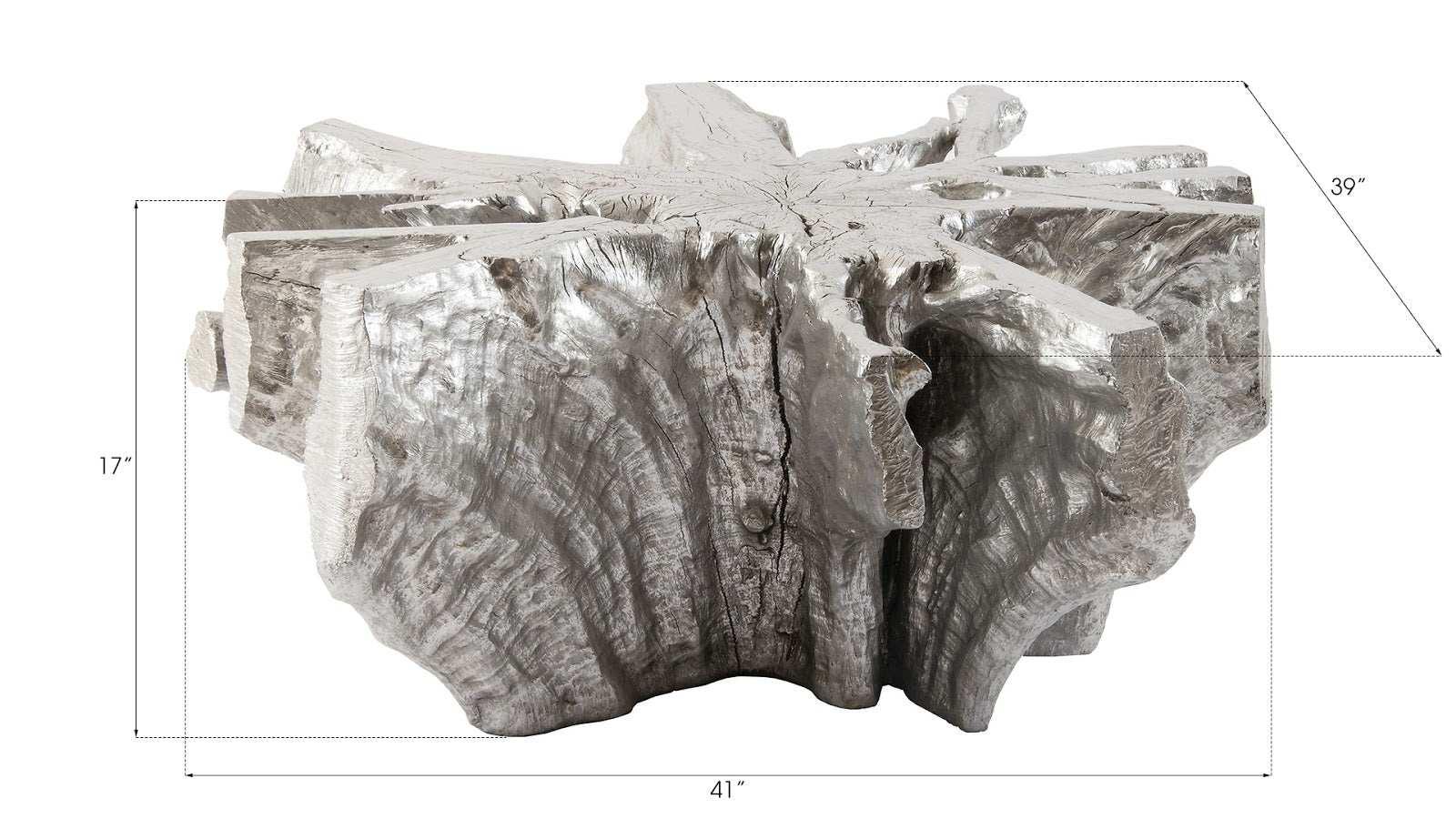 Dante Root Coffee Table, Silver Leaf - Remutear