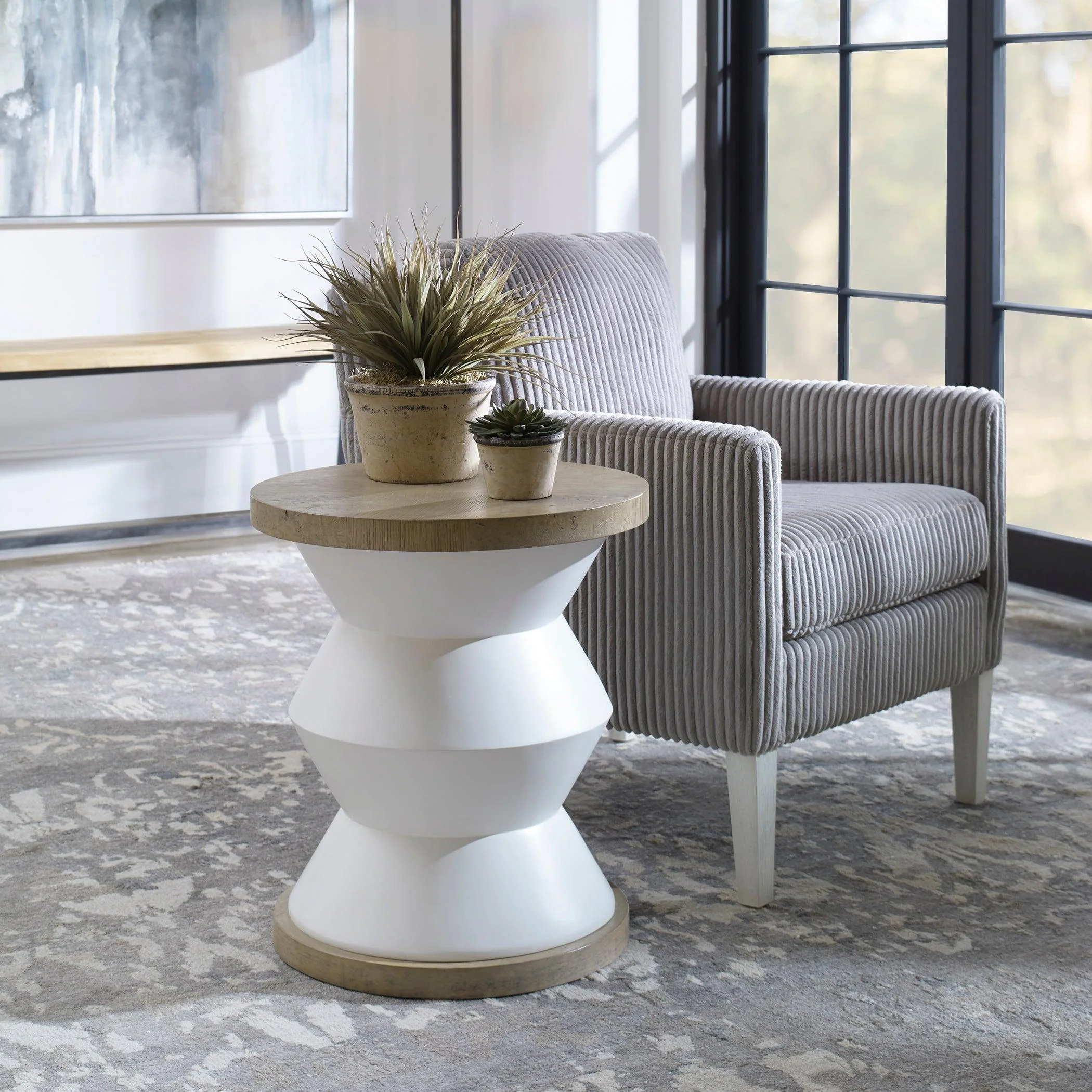 Spool Geometric Side Table - Remutear