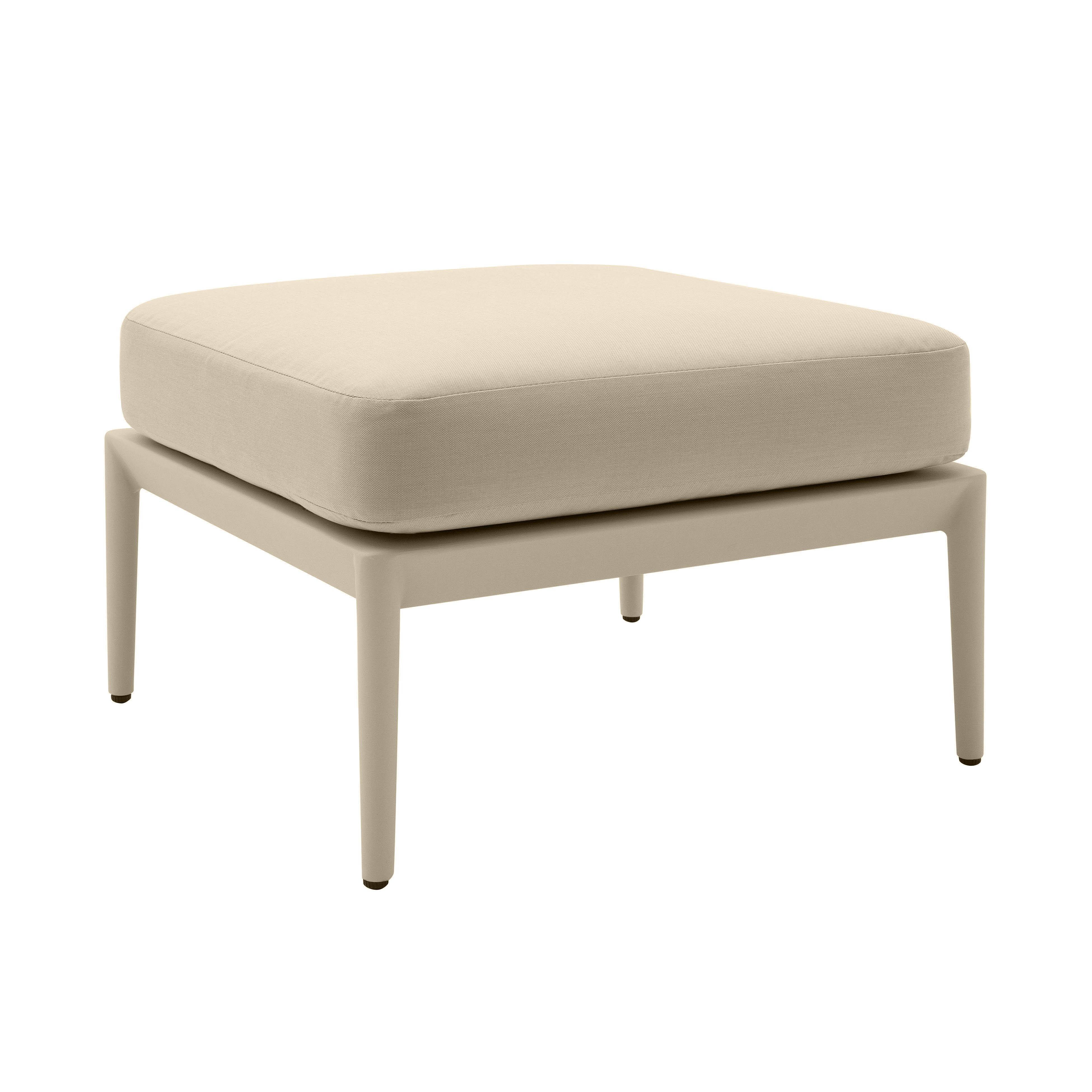 Kapri Taupe Outdoor Ottoman - Remutear