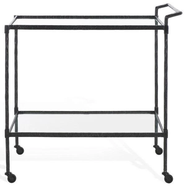 Isabellina Metal And Glass Bar Cart - Remutear