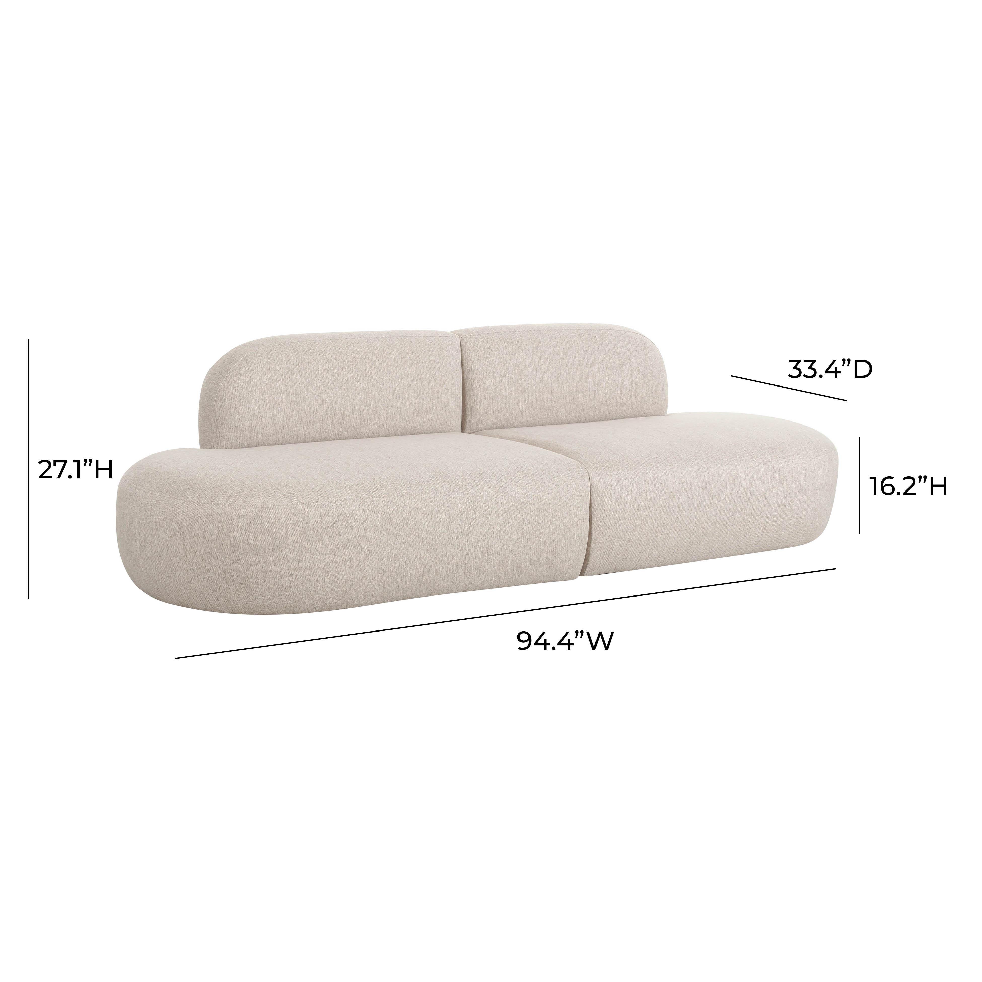 Broohah Beige Linen Sofa - Remutear