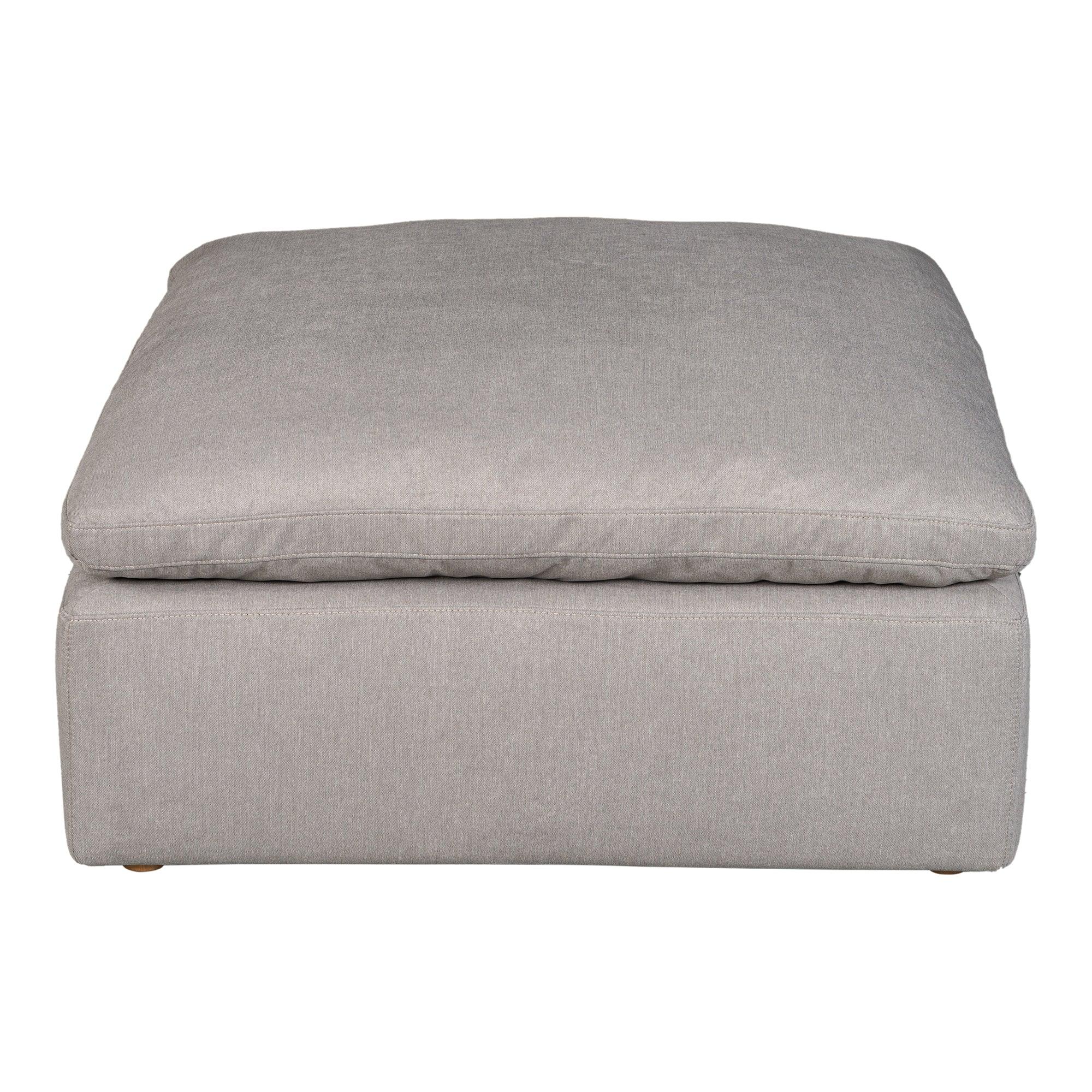 Terra Condo Ottoman Performance Fabric Light Grey - Remutear