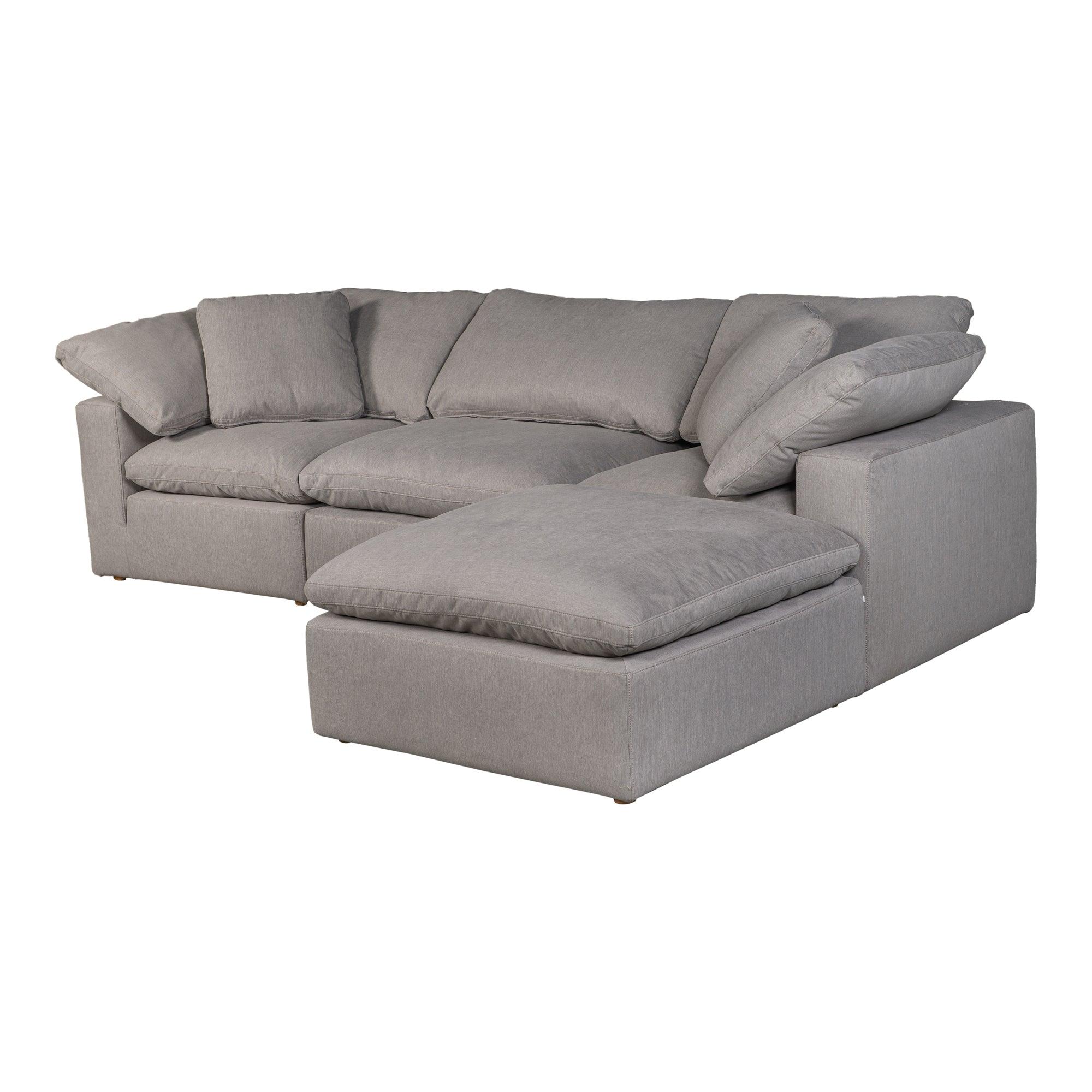 Terra Condo Lounge Modular Sectional Performance Fabric Light Grey - Remutear