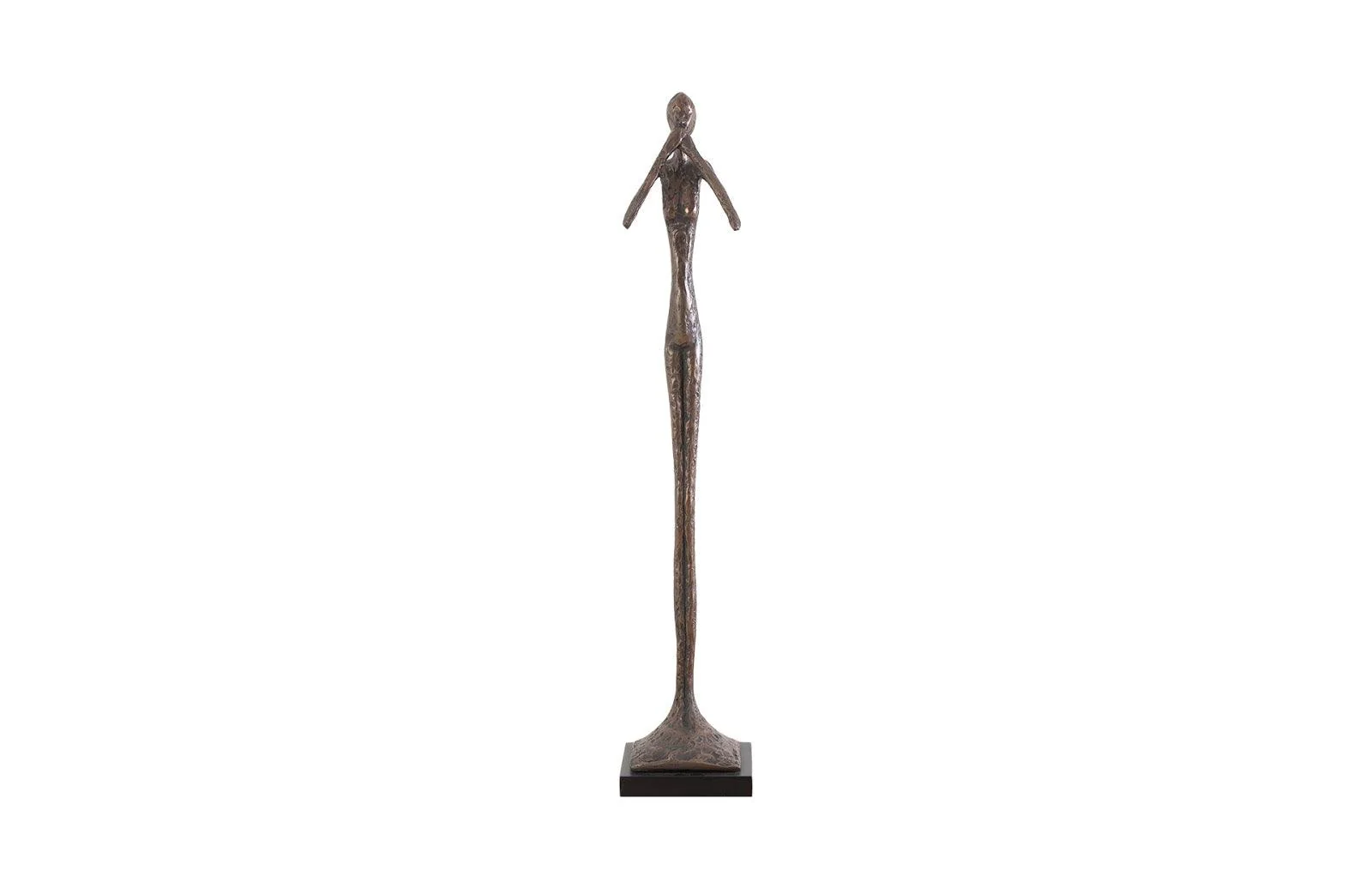 Speak No Evil Slender Sculpture, Small, Resin, Bronze Finish - Remutear