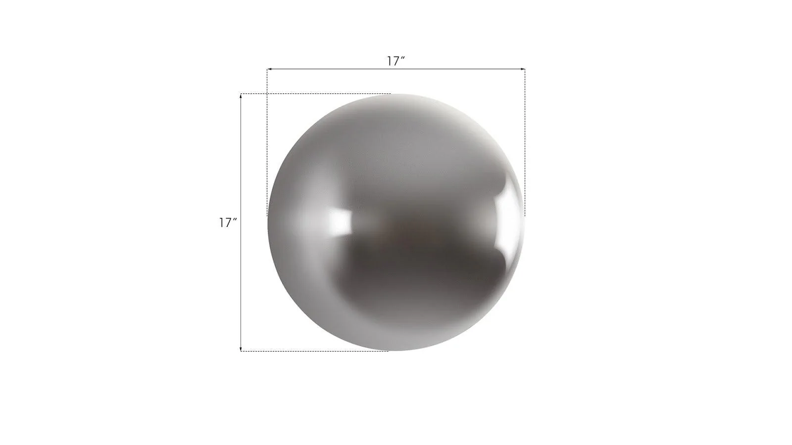 Ball on the Wall, Medium, Polished Aluminum Finish - Remutear