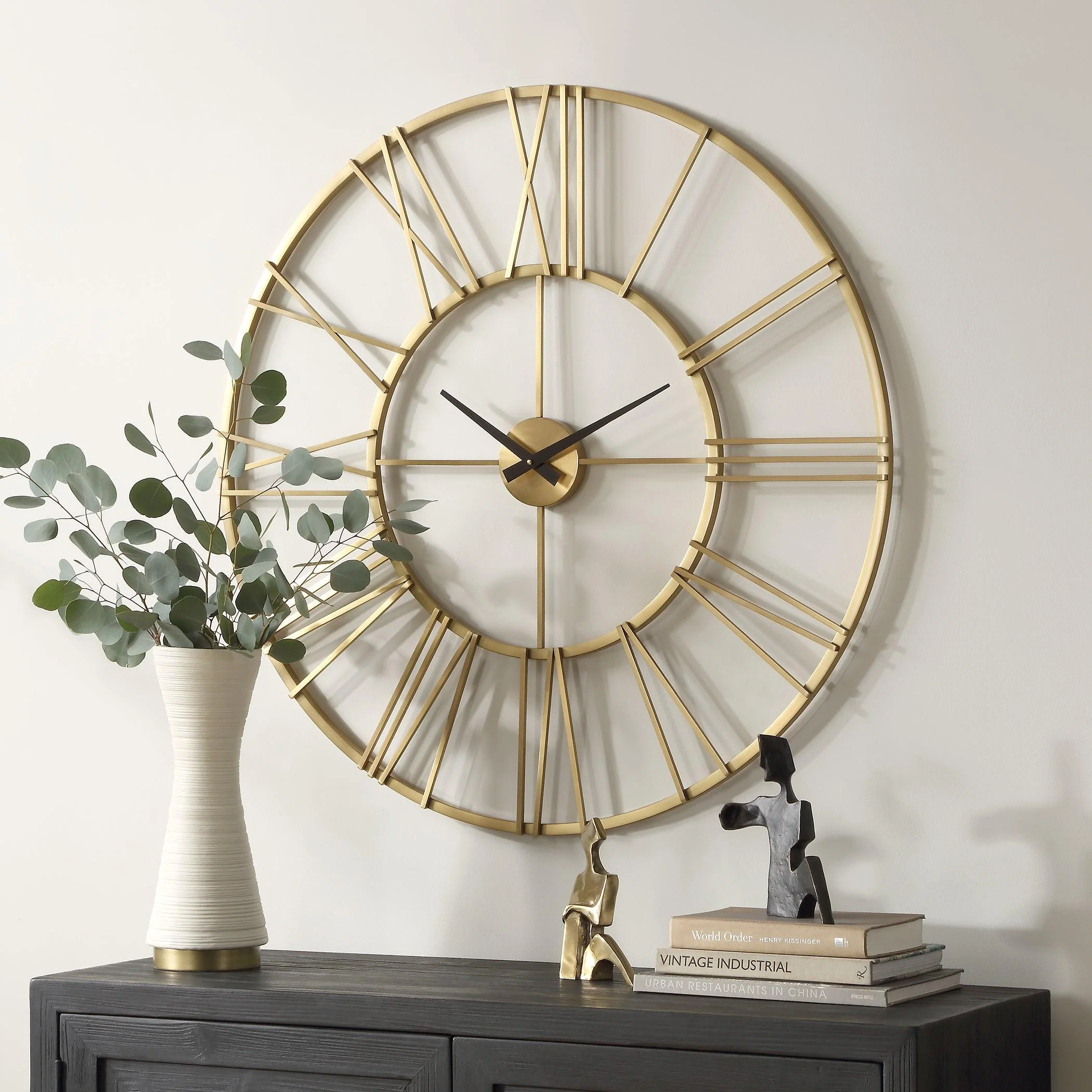 Keyann Brass Wall Clock - Remutear