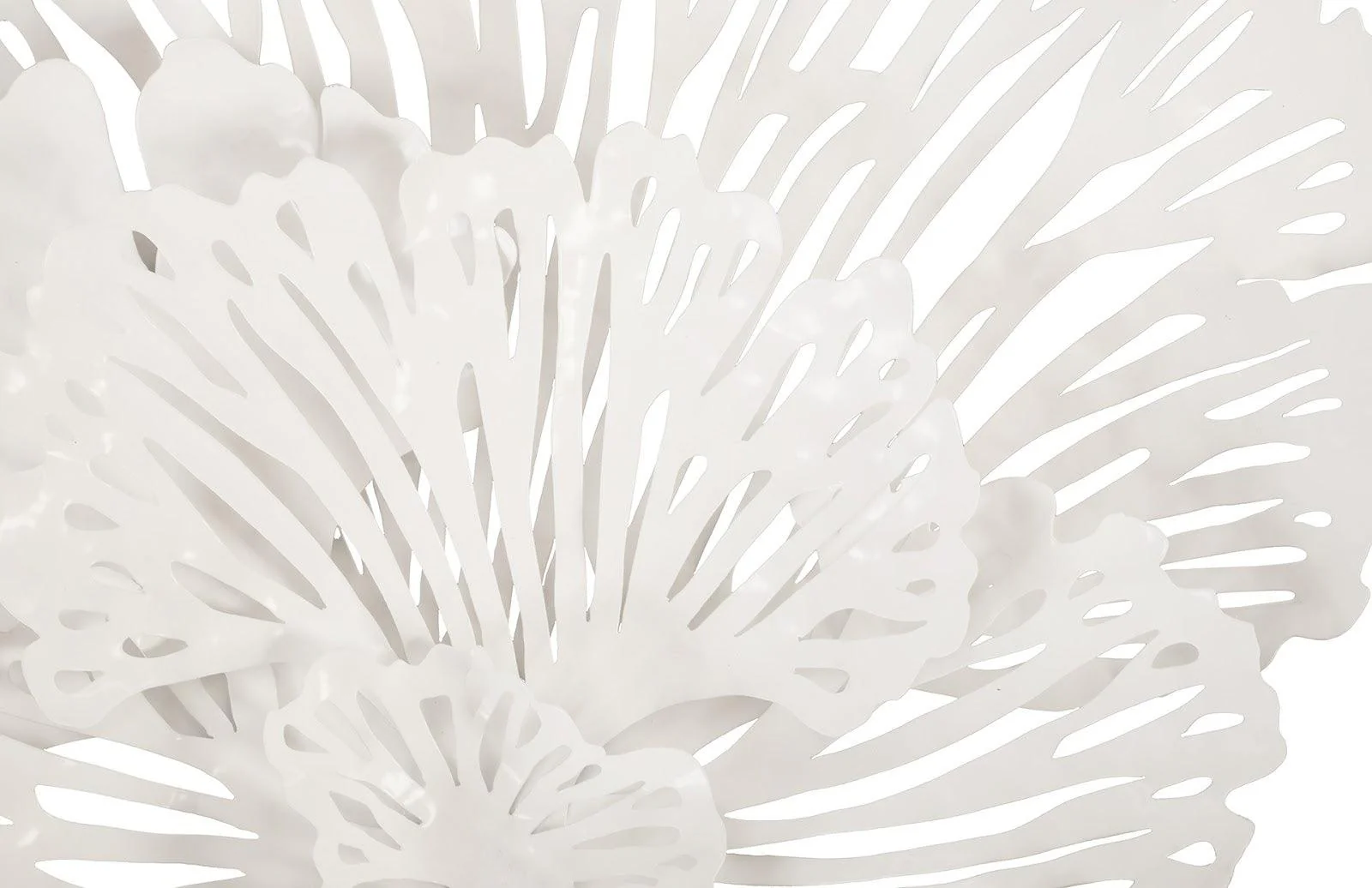 Flower Wall Art, Small, White, Metal - Remutear