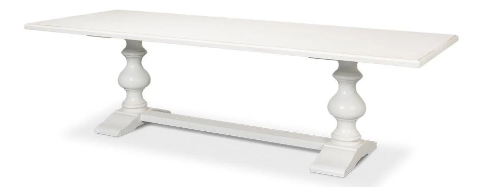Lionisio Trestle Table - Cortina Wht 108 - Remutear