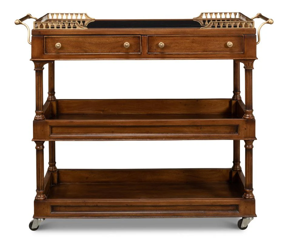 Capital Serving Cart - Fruitwood Finish - Remutear