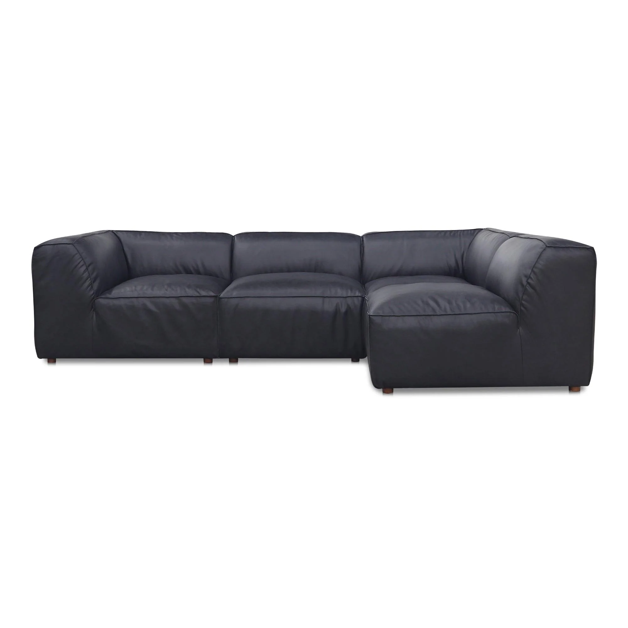 Form Signature Modular Sectional Vantage Black Leather - Remutear