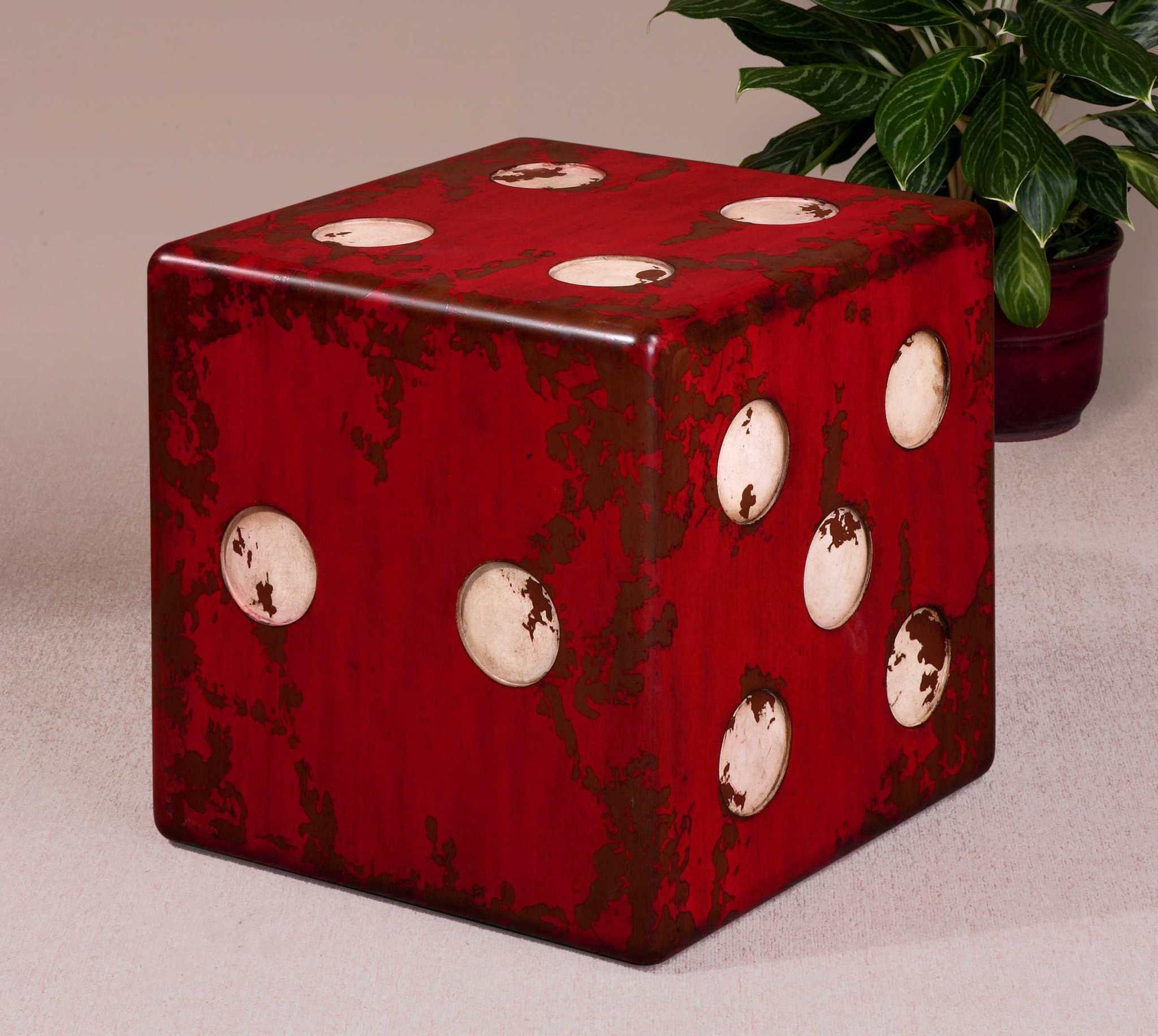 DICE RED ACCENT TABLE - Remutear