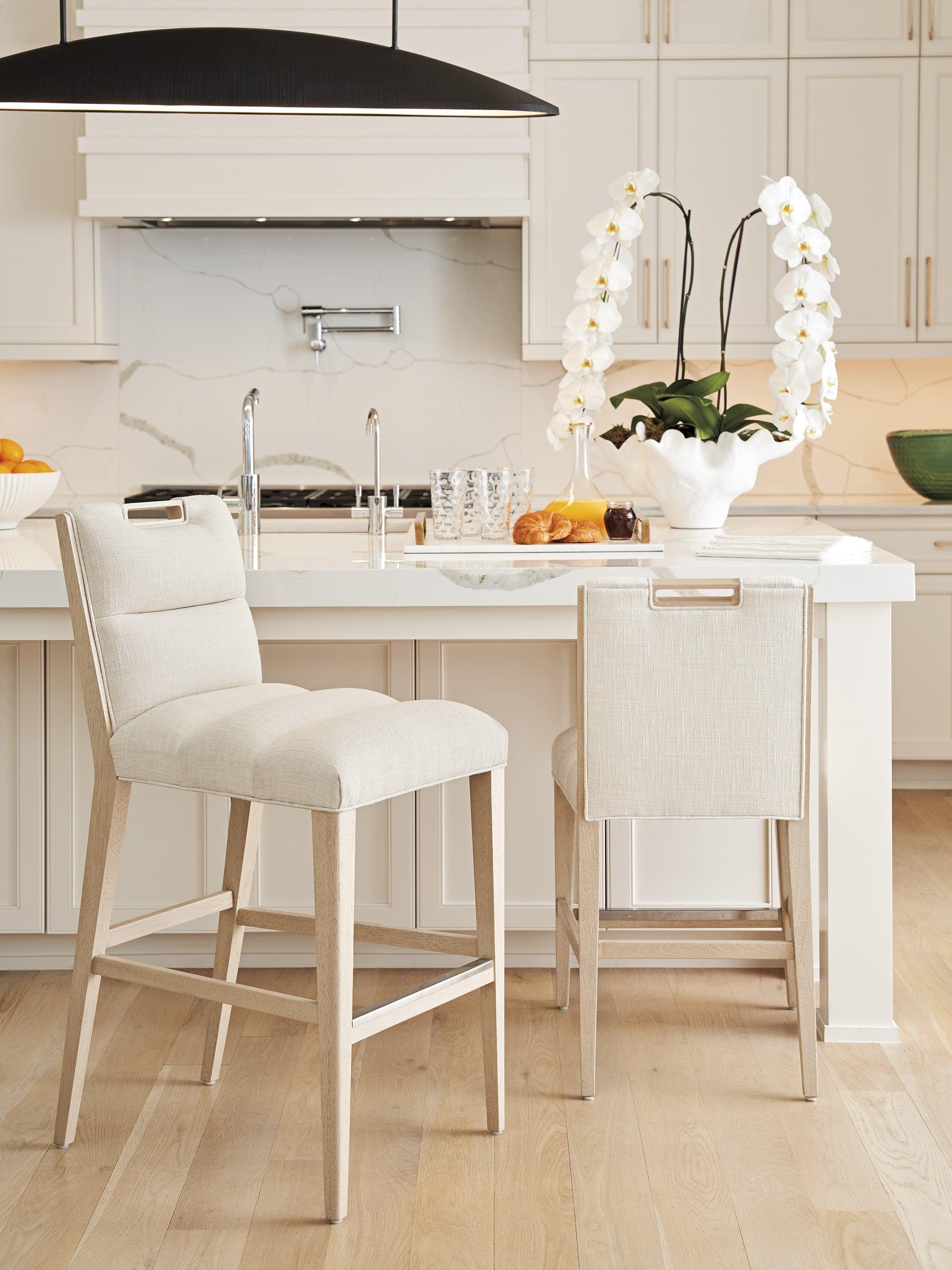 Sunset Key Greer Channeled Upholstered Bar Stool - Remutear