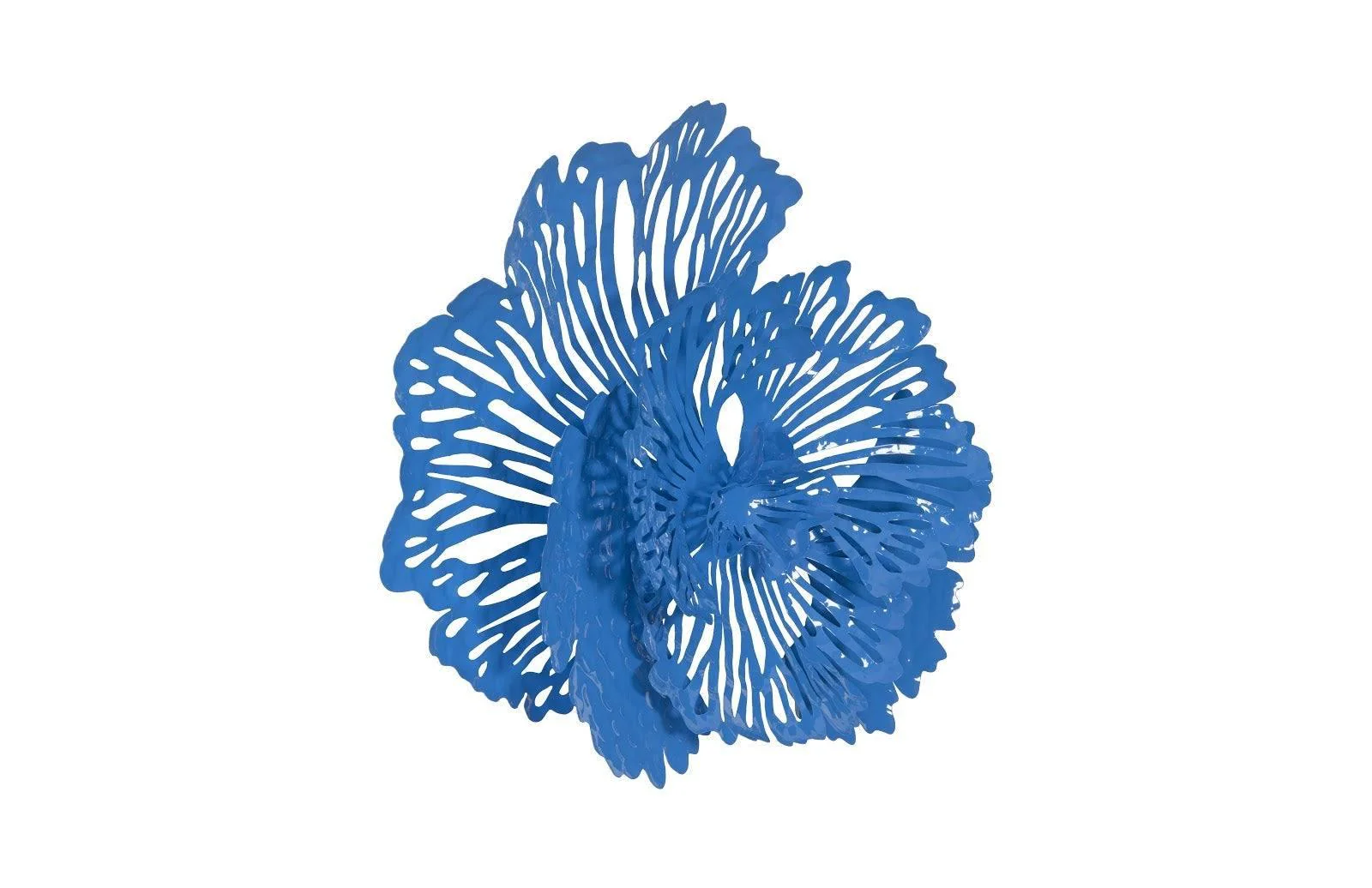Flower Wall Art, Small, Blue, Metal - Remutear