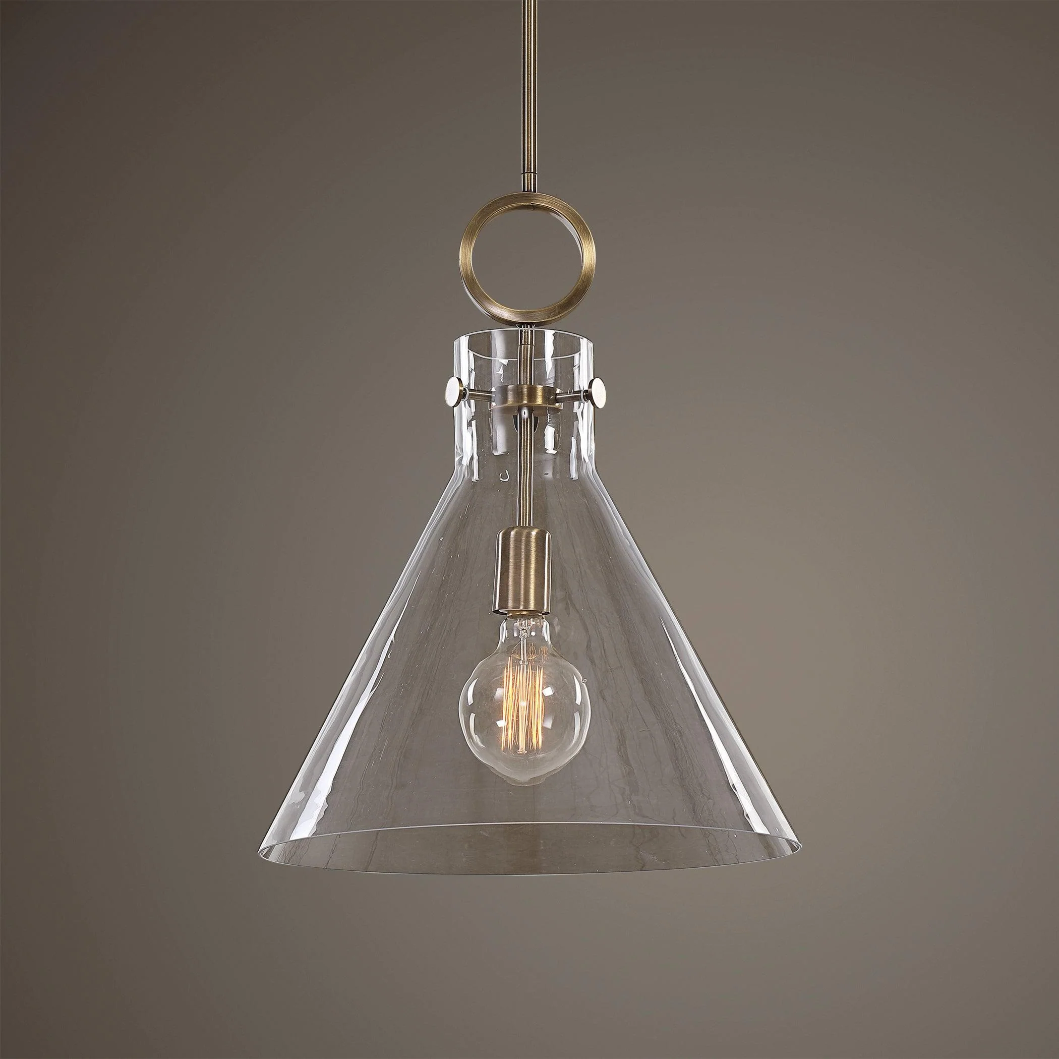 IMBUTO FUNNEL GLASS 1 LIGHT PENDANT - Remutear