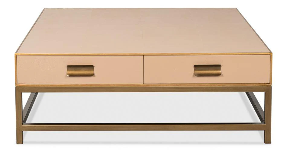 Gideon Shagreen Sq.Coffee Table Mushroom - Remutear