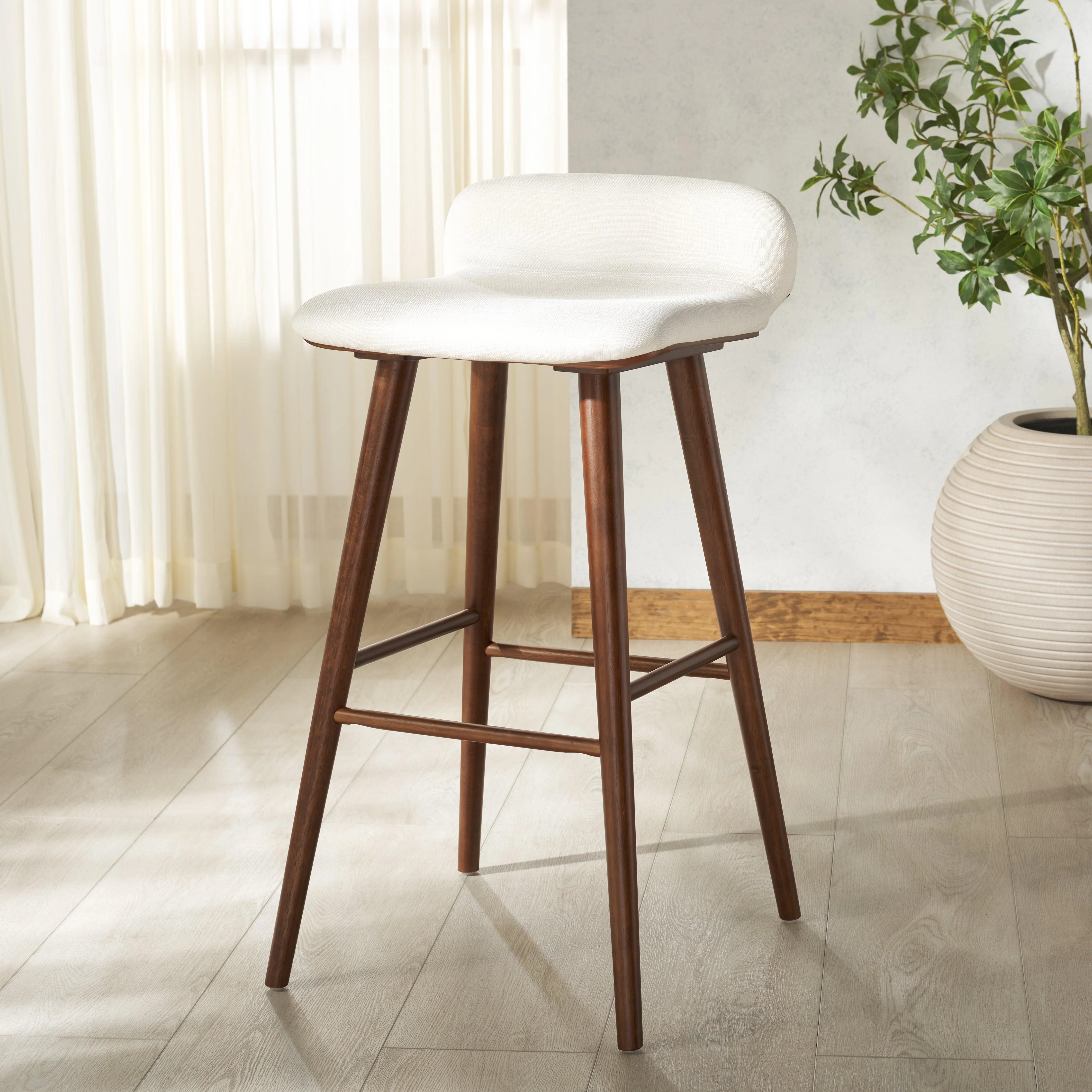 Tazmyn Linen Barstool - Remutear