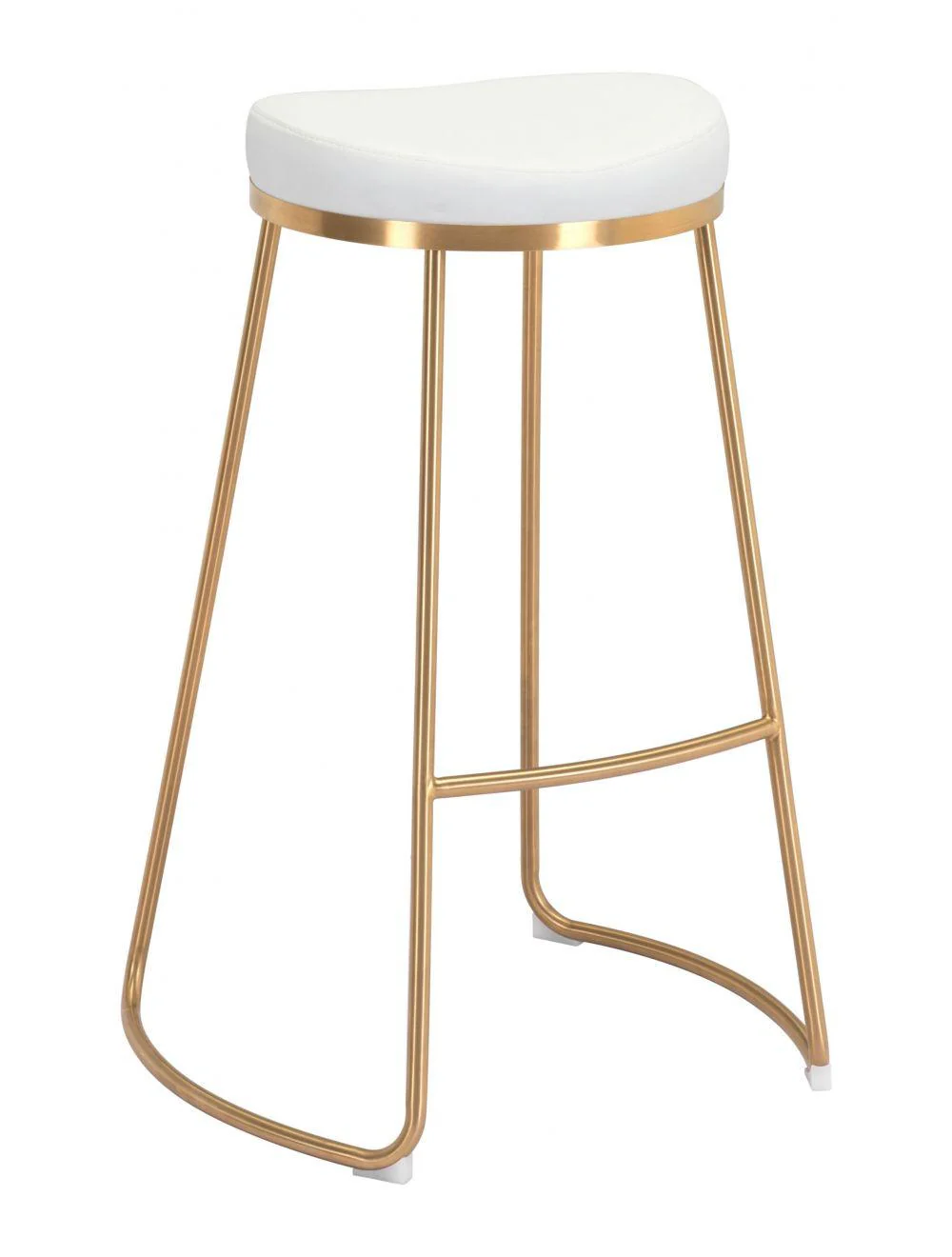 Bree Barstool (Set of 2) White & Gold - Remutear