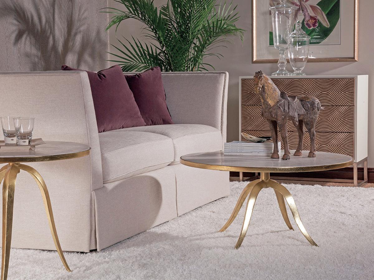 Signature Designs Crystal Stone Round Cocktail Table - Remutear