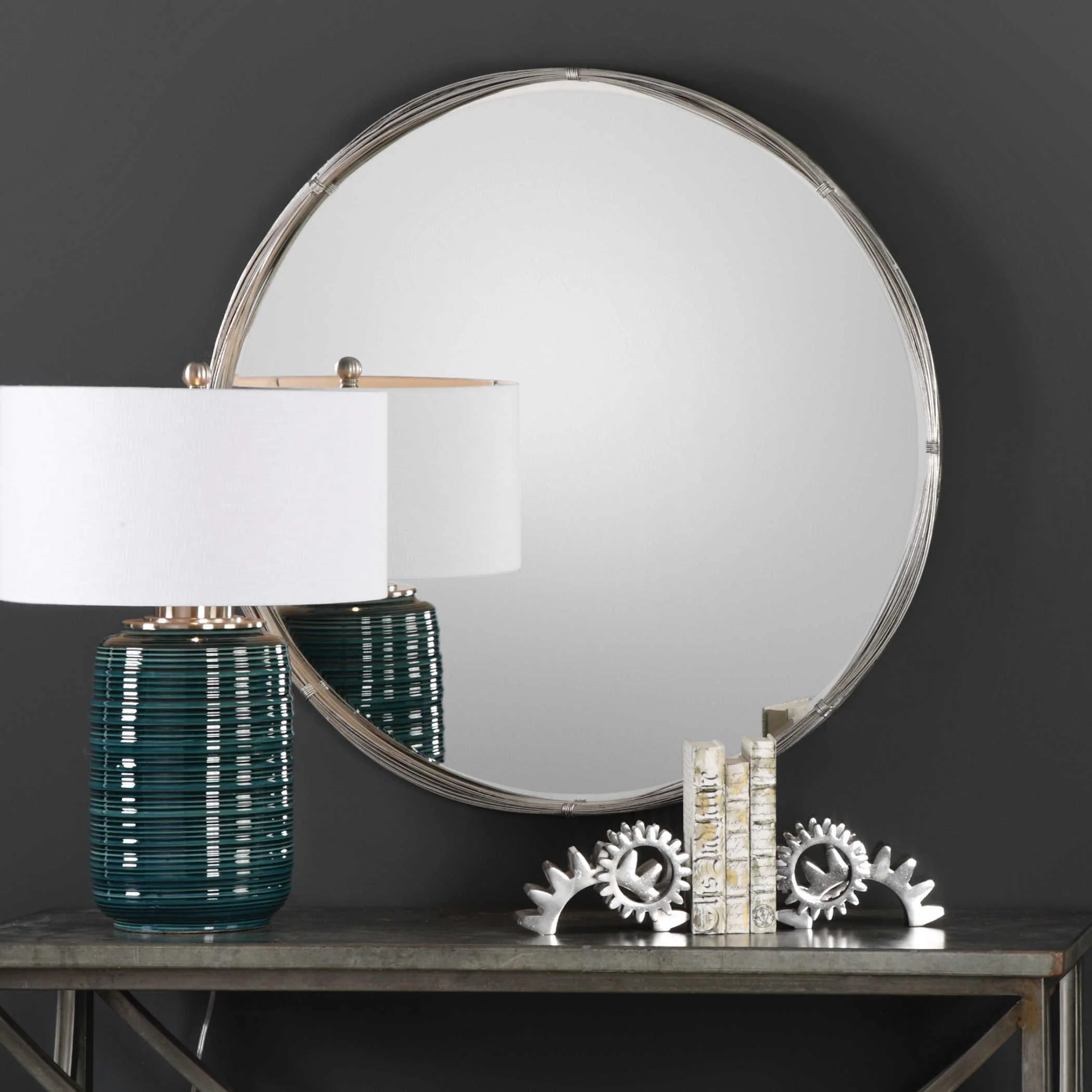 OHMER ROUND METAL COILS MIRROR - Remutear