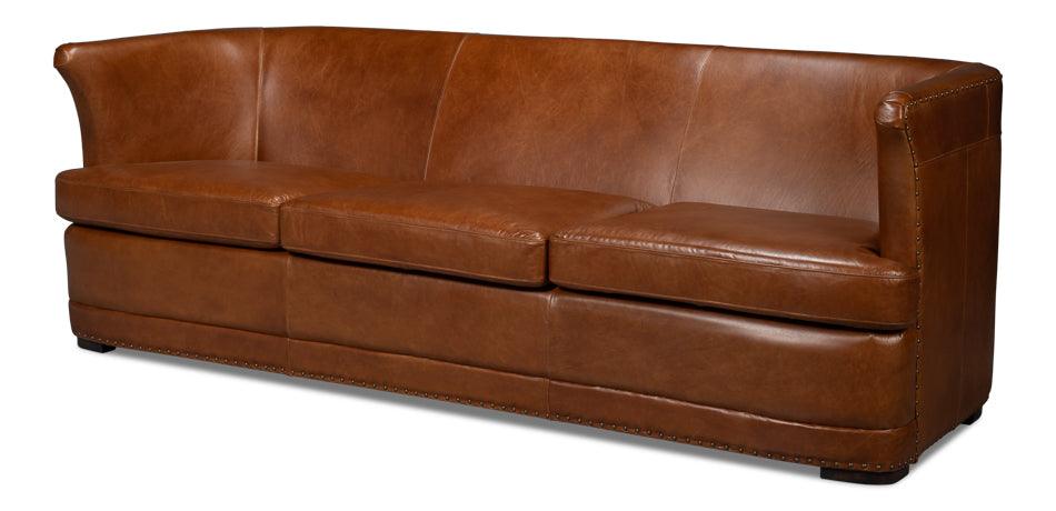 Mcmillan Distilled Leather Sofa Brown - Remutear