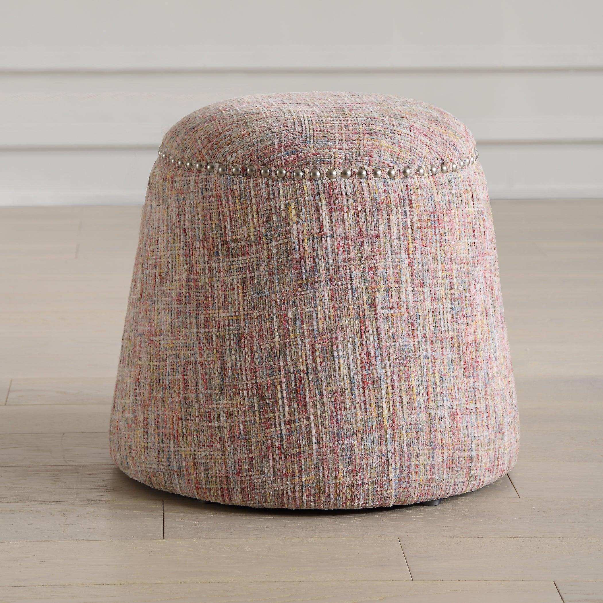 Gumdrop Confetti Chenille Ottoman - Remutear