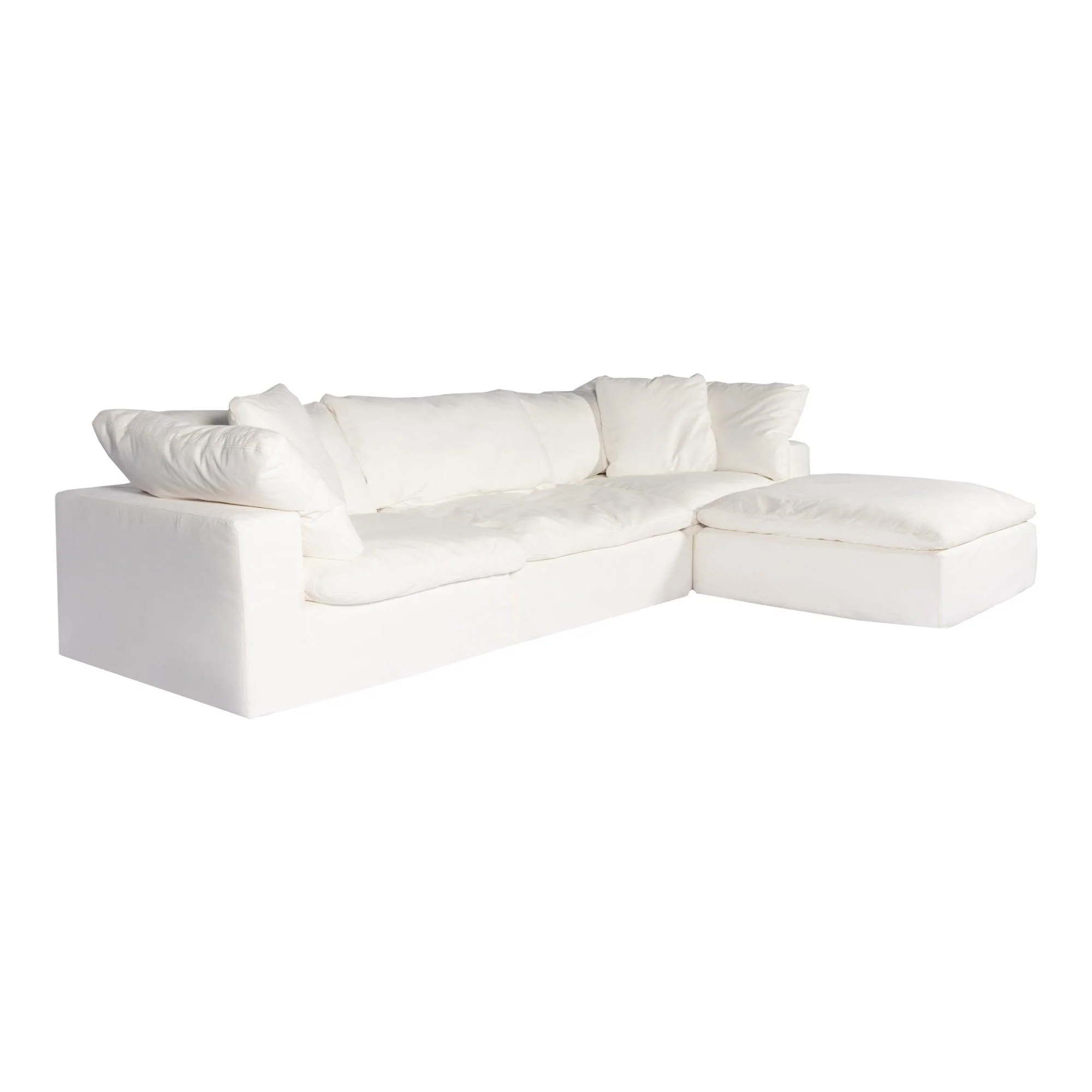 Clay Lounge Modular Sectional Performance Fabric White - Remutear