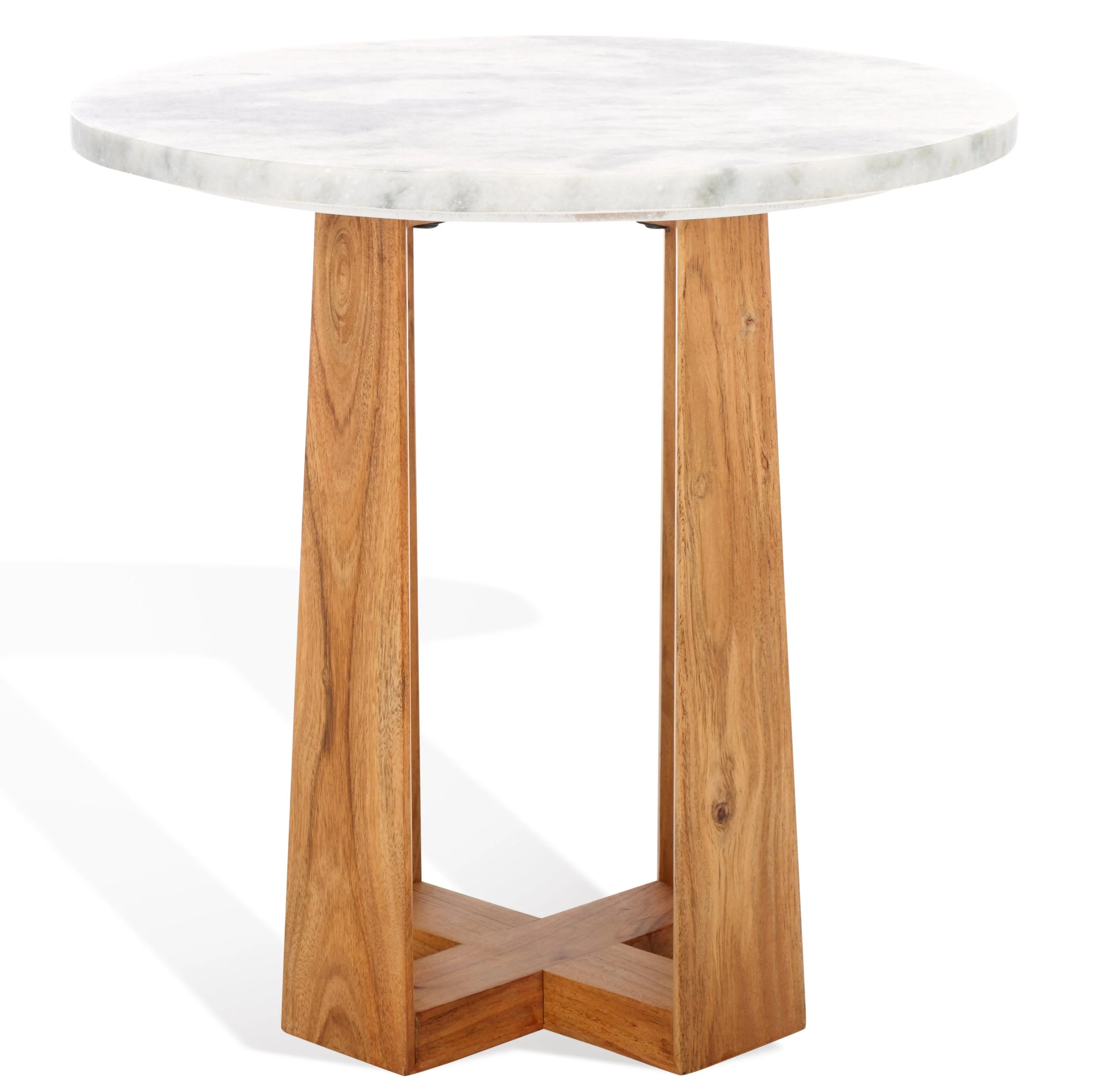 TRENTON ROUND MARBLE TOP ACCENT TABLE - Remutear