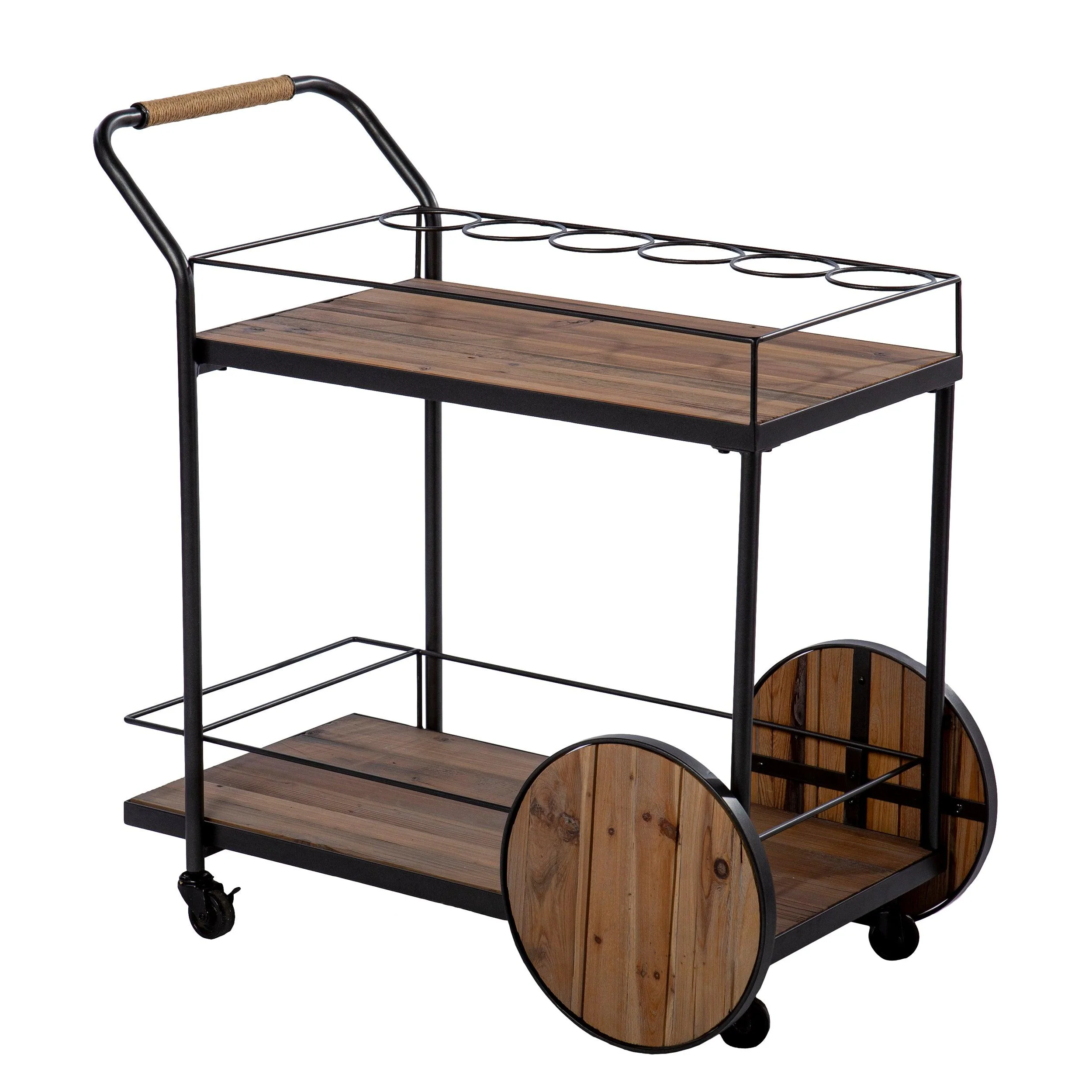Pemton Reclaimed Wood Bar Cart - Remutear