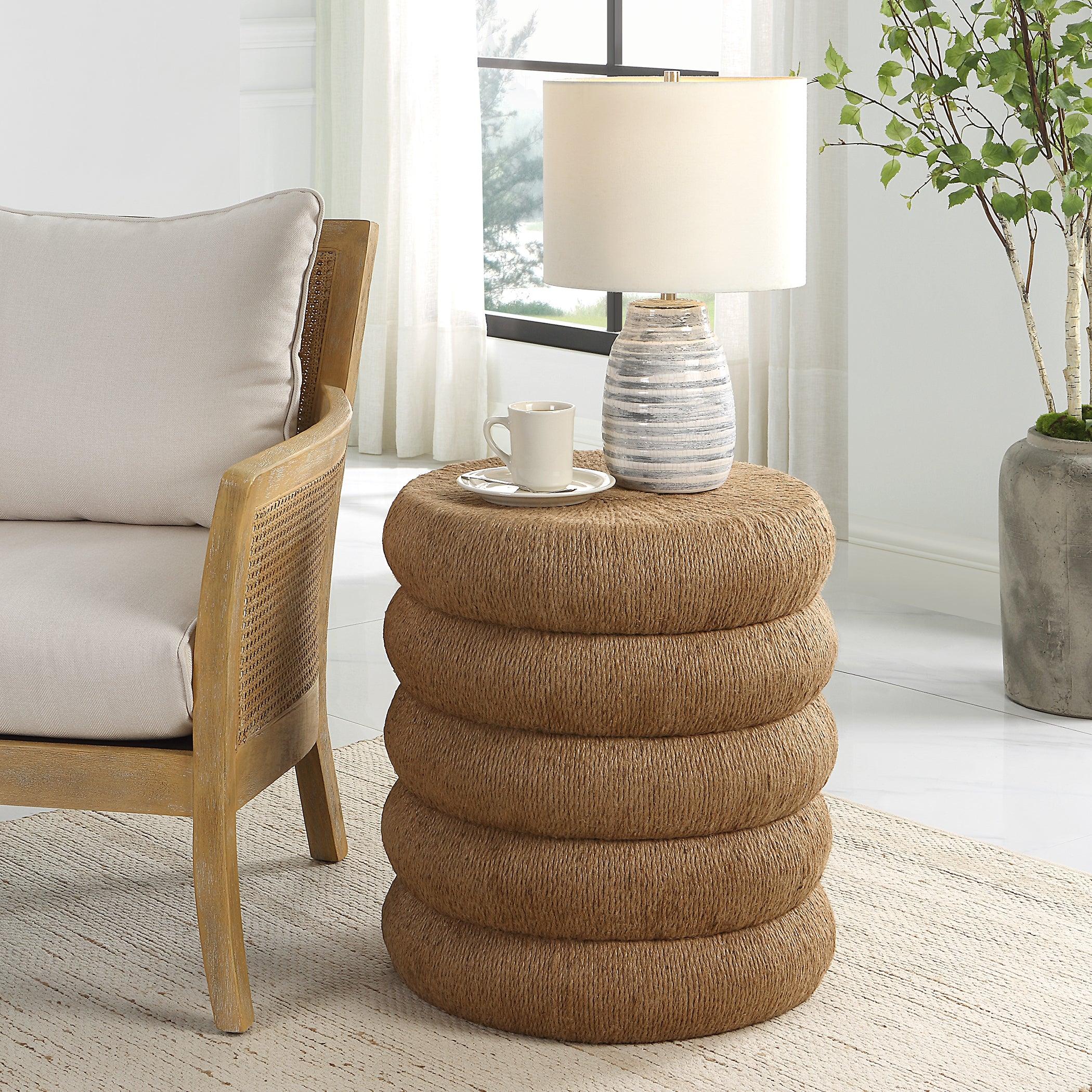 Capitan Braided Rope Side Table - Remutear