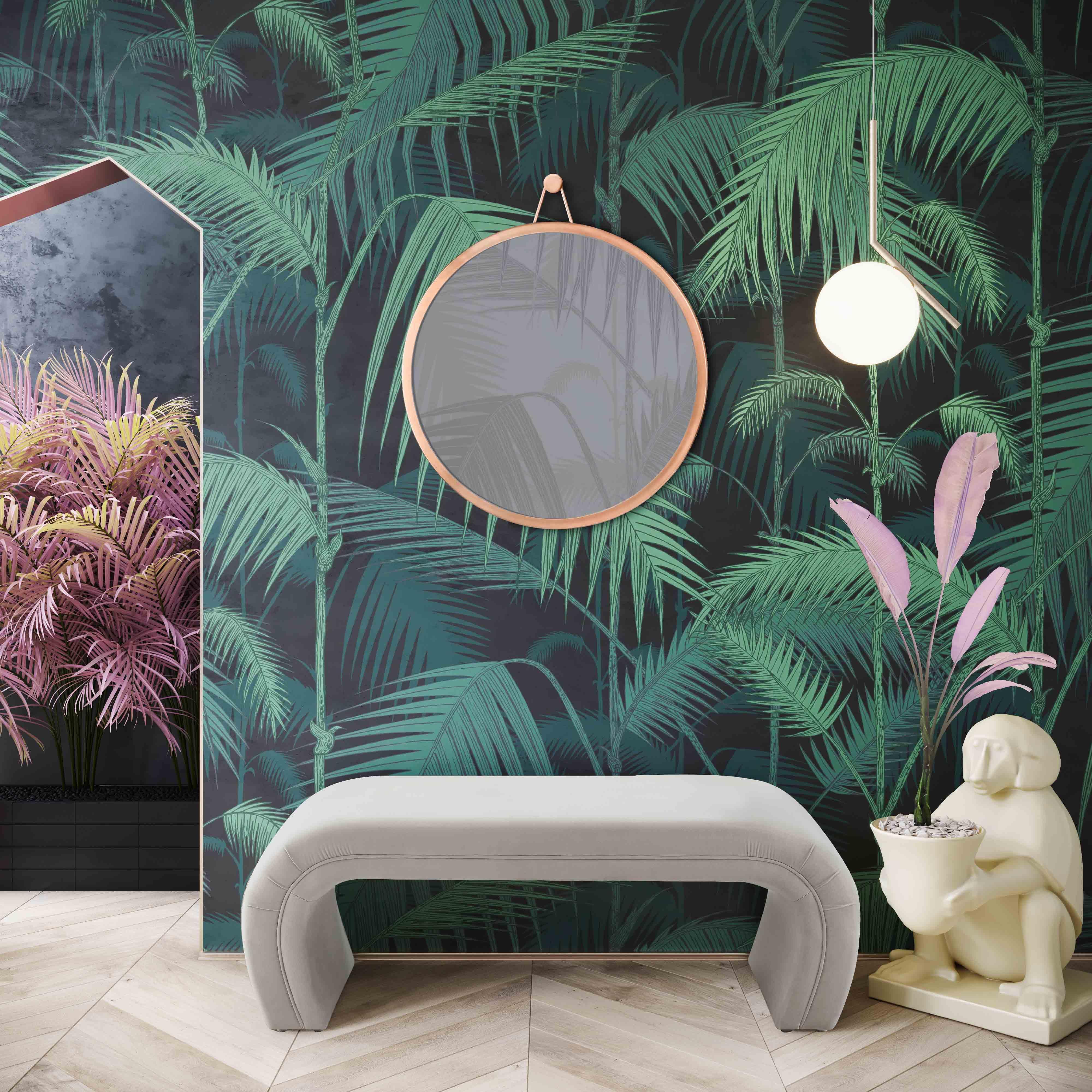 Kenya Light Grey Velvet Bench - Remutear