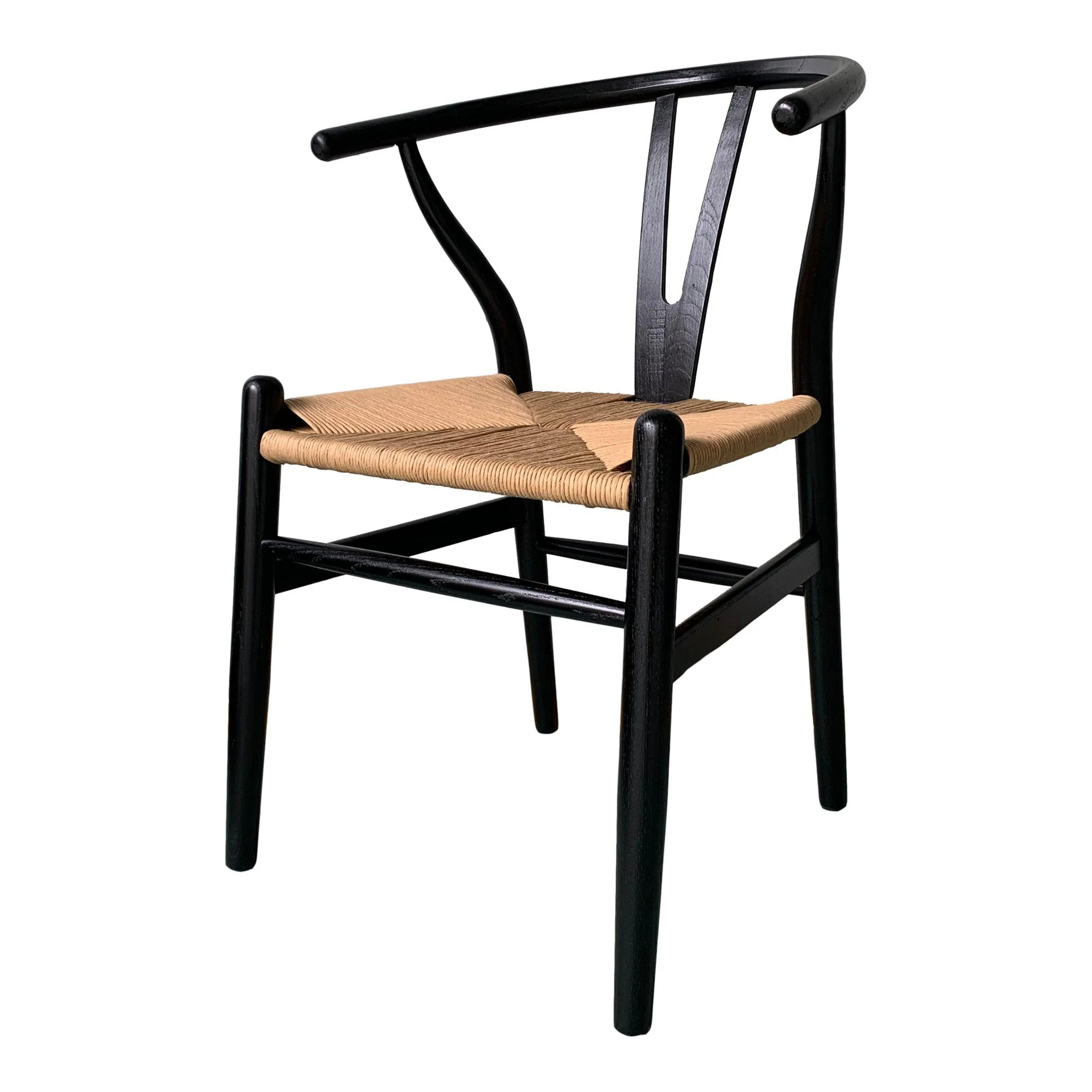Ventana Dining Chair Black And Natural - Set Of Two - Remutear