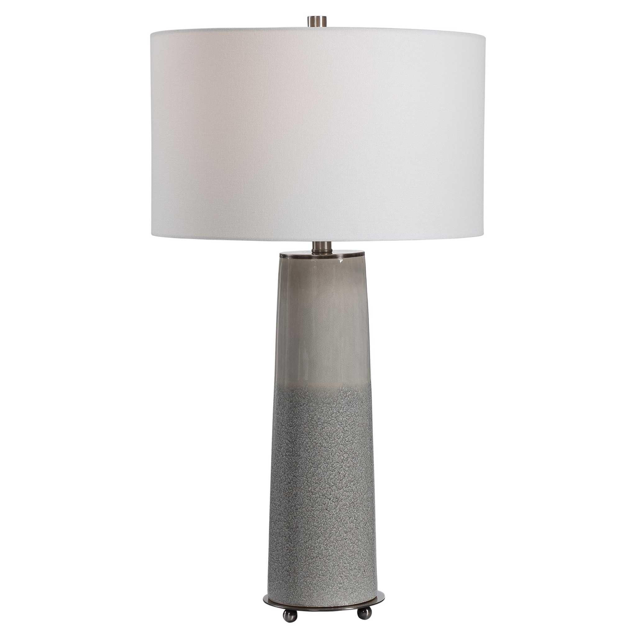 ABDEL GRAY GLAZE TABLE LAMP - Remutear