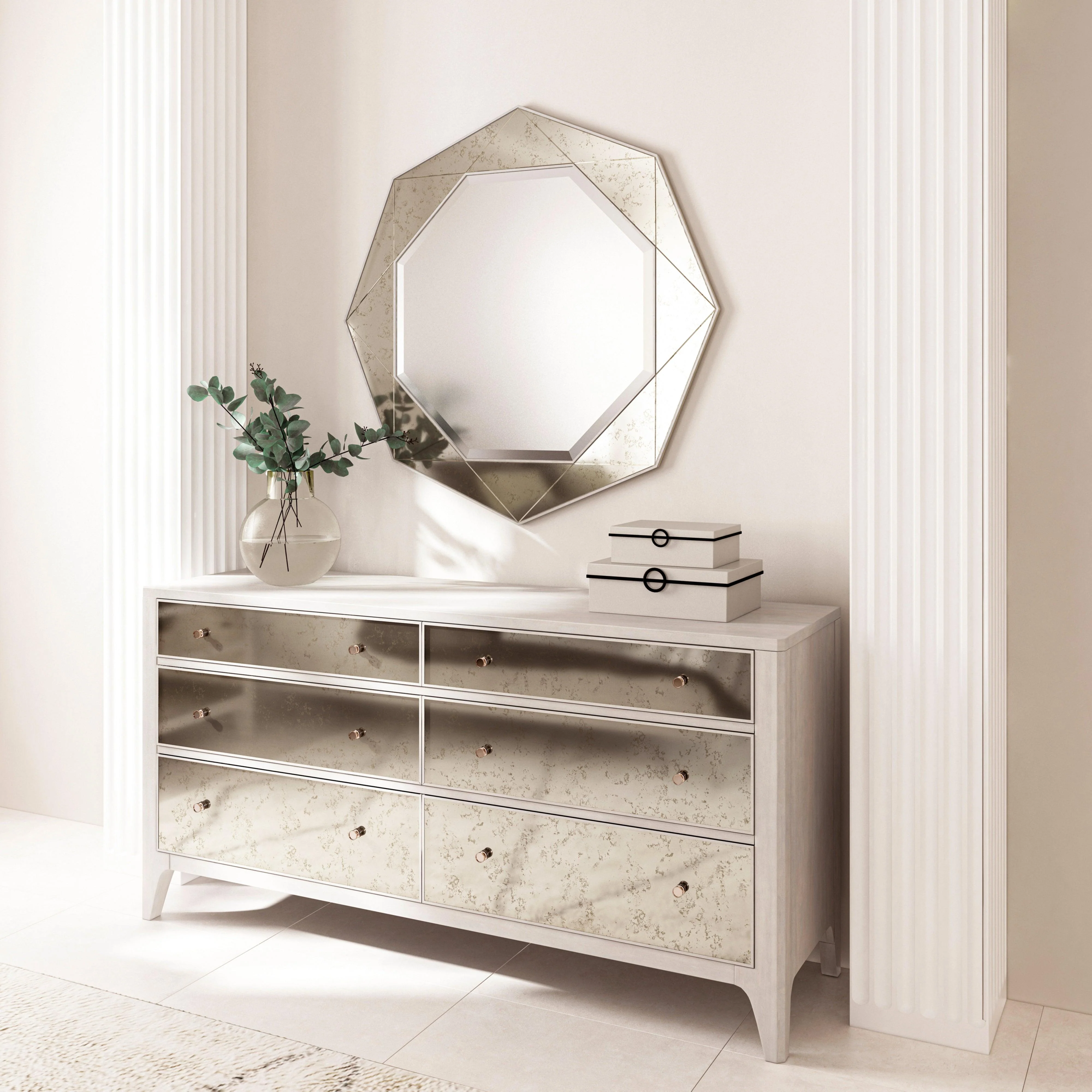 Mezzanine Mirrored Dresser - Remutear