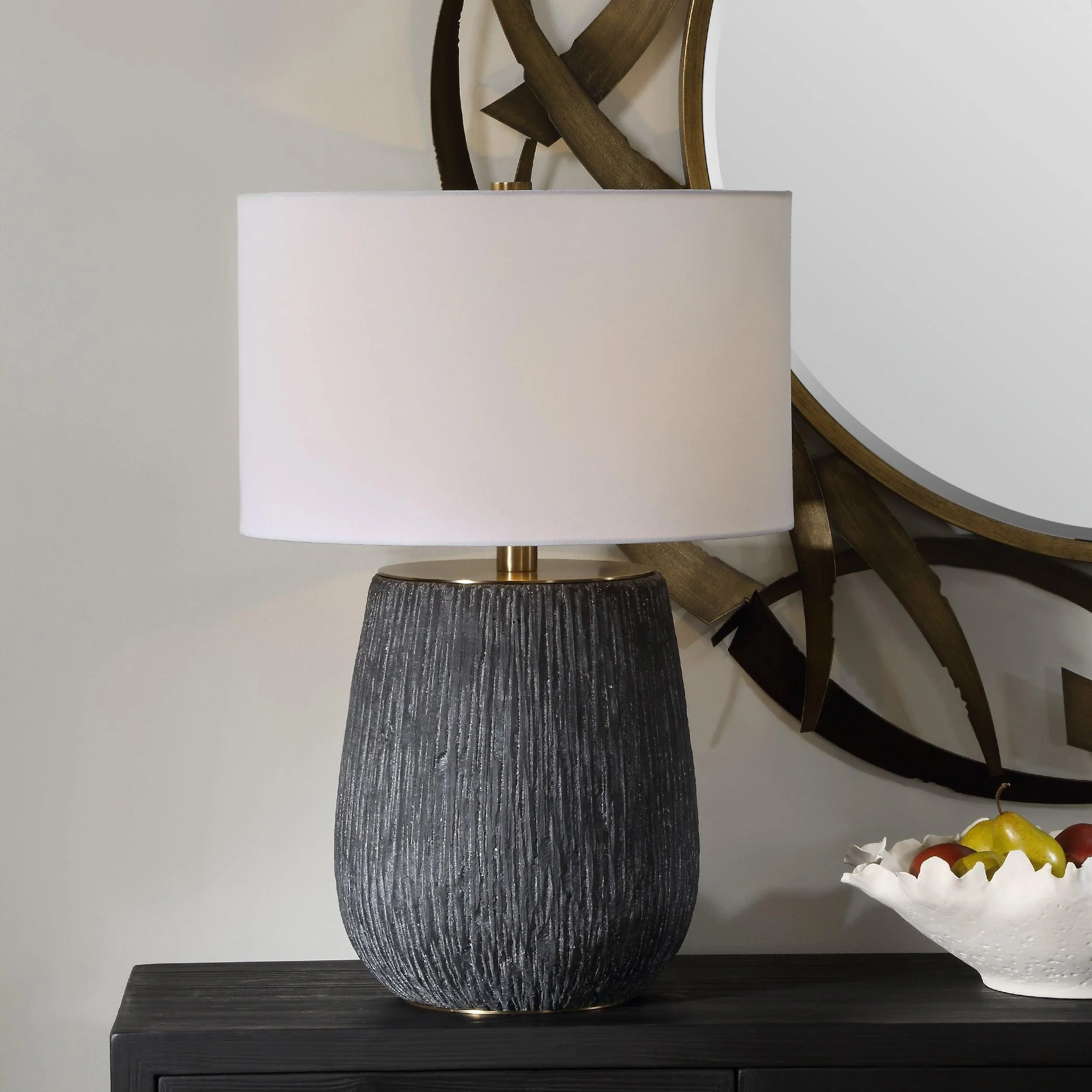 Americana Aged Black Table Lamp - Remutear