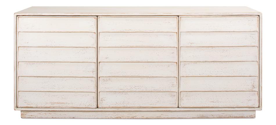 Louvered Sideboard - Whitewash - Remutear