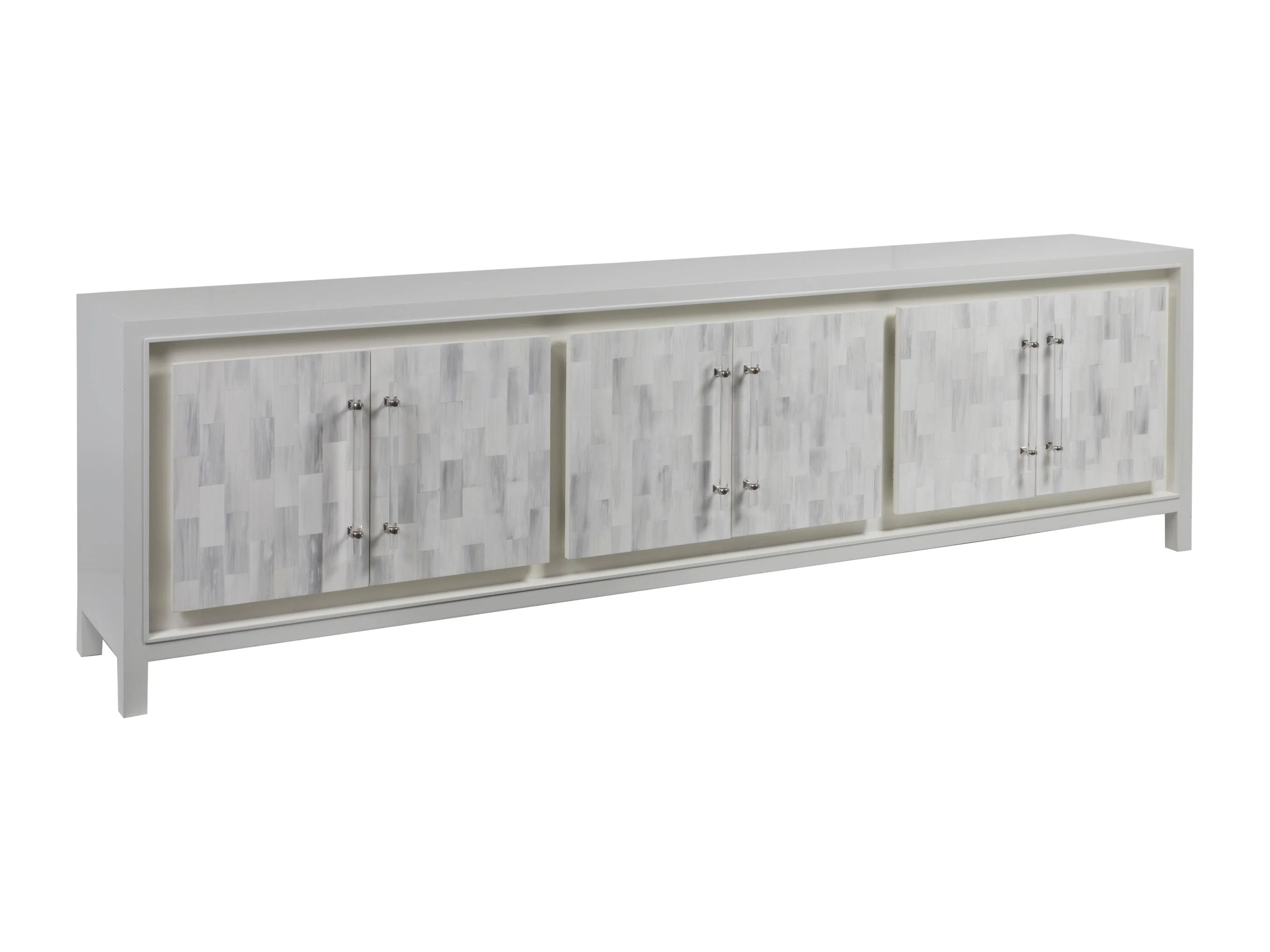 Signature Designs Elation White Long Media Console - Remutear