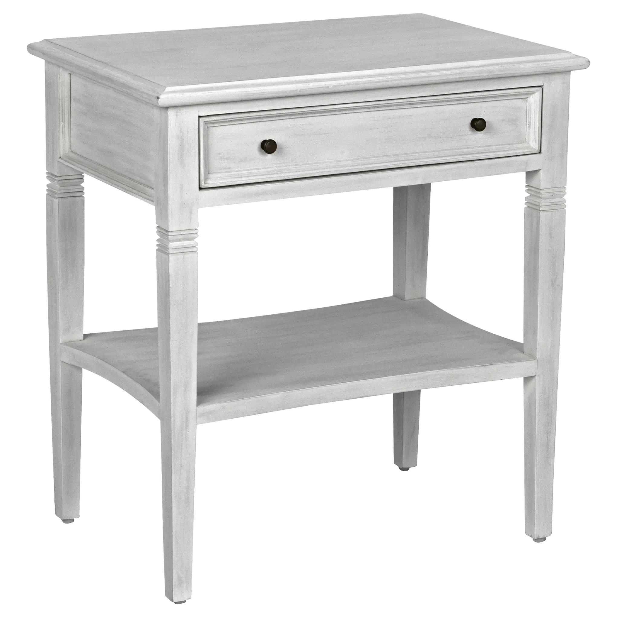 Oxford 1-Drawer Side Table, White Wash - Remutear