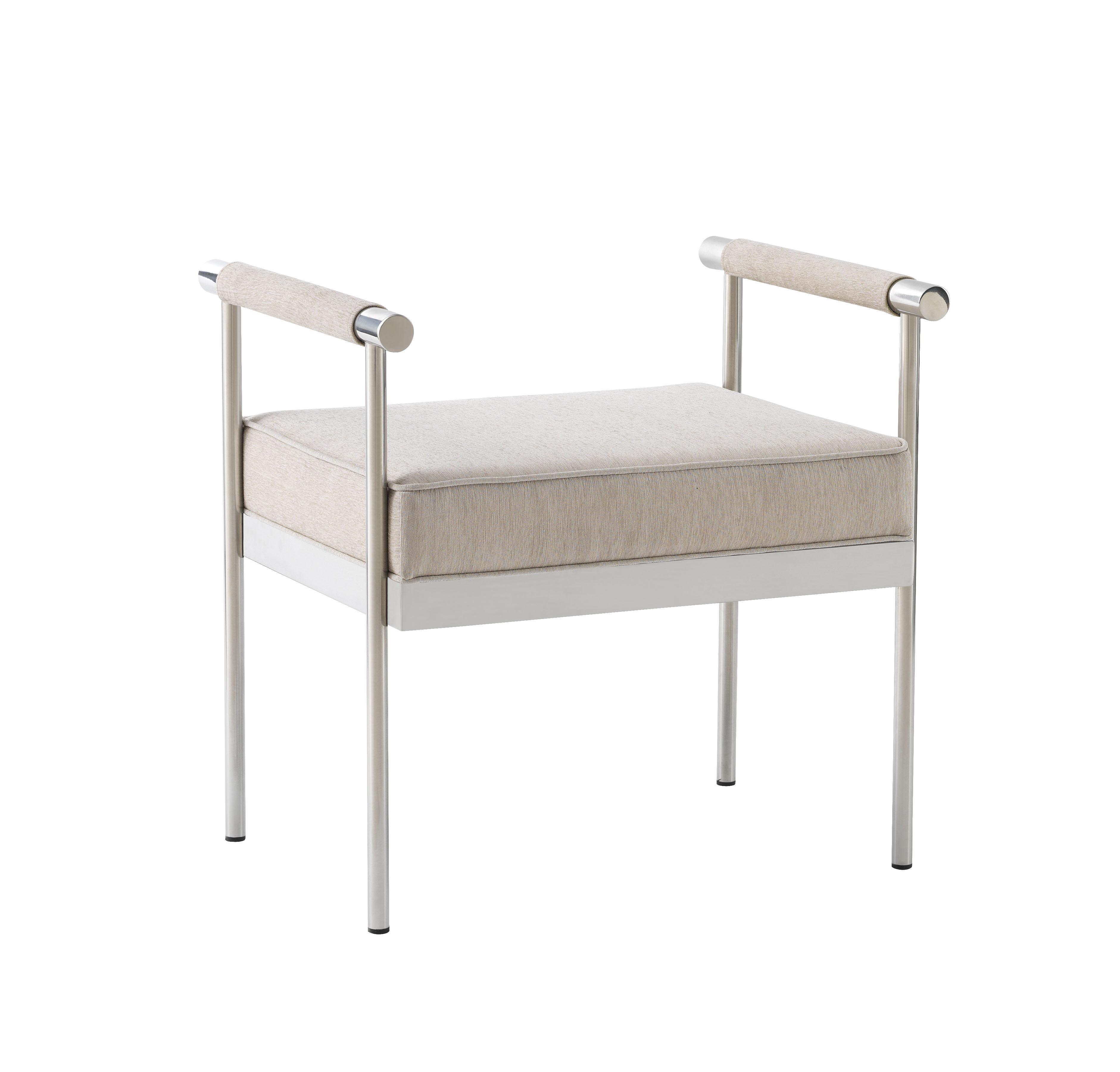 Diva Cream Velvet Bench - Remutear