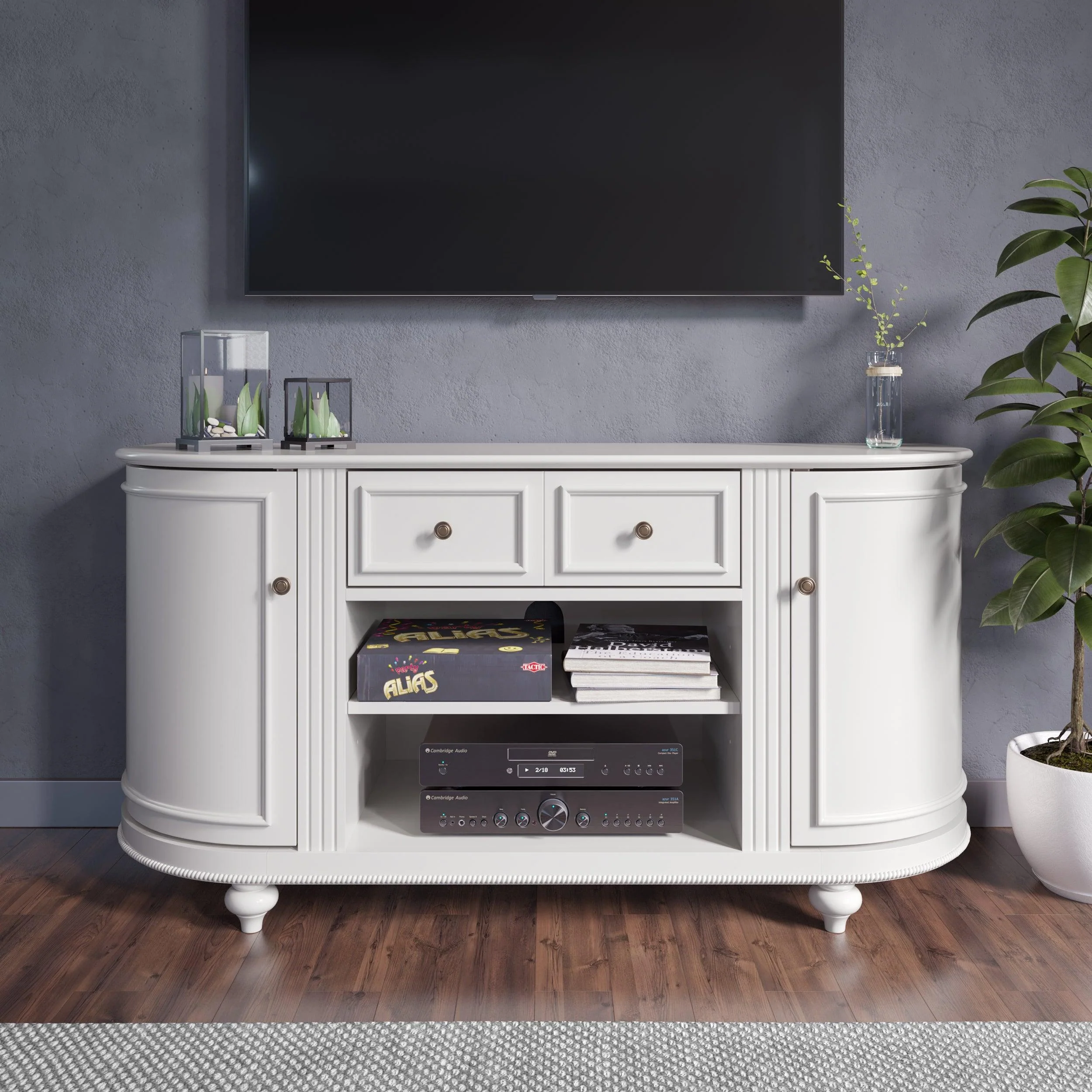 Dandridge White TV Stand - Remutear
