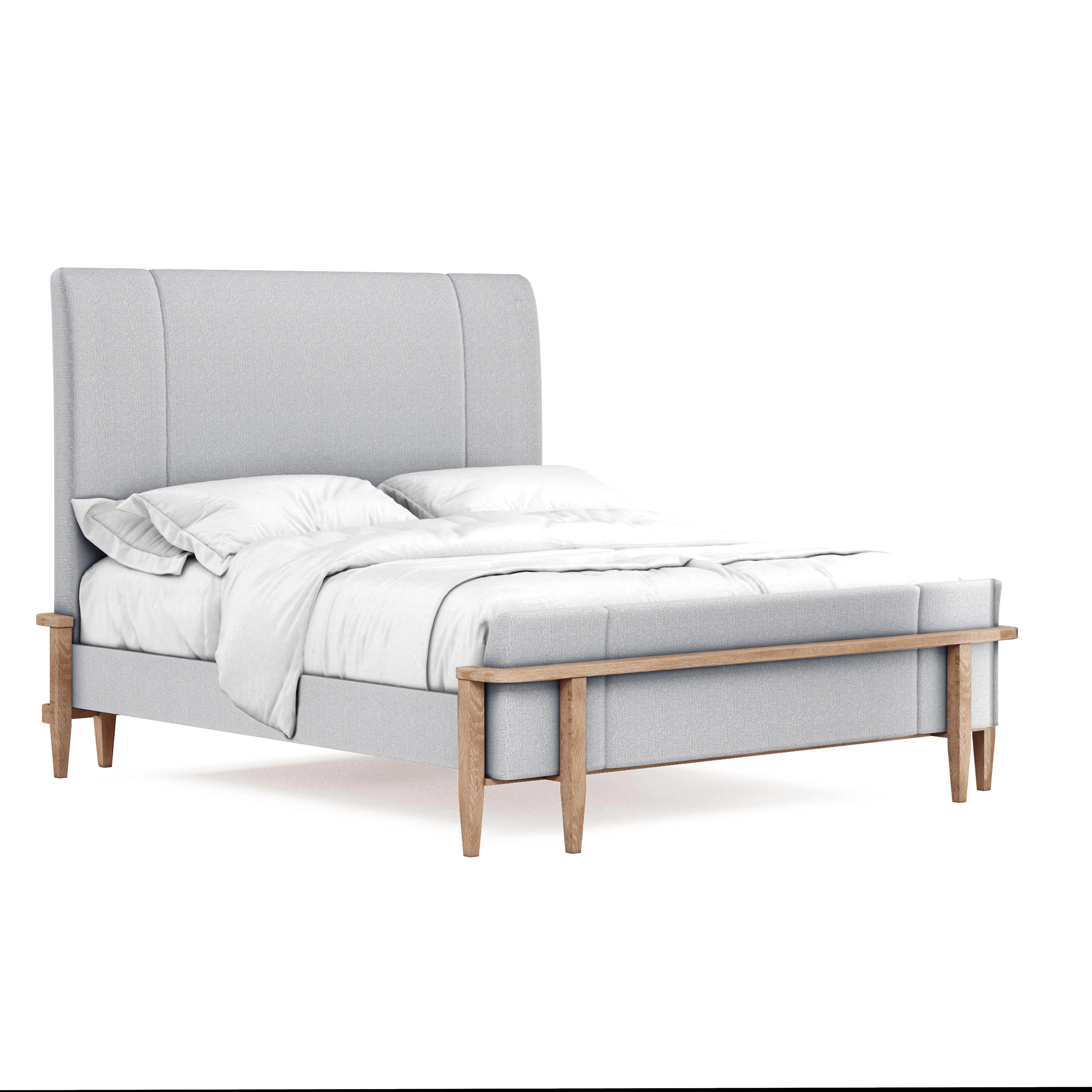 Post Upholstered Panel Bed - Remutear