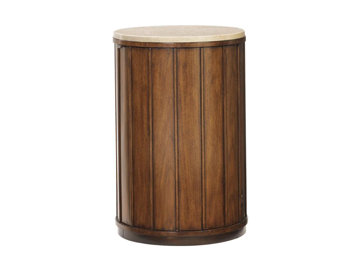 Ocean Club Fiji Drum Table With Stone Top - Remutear