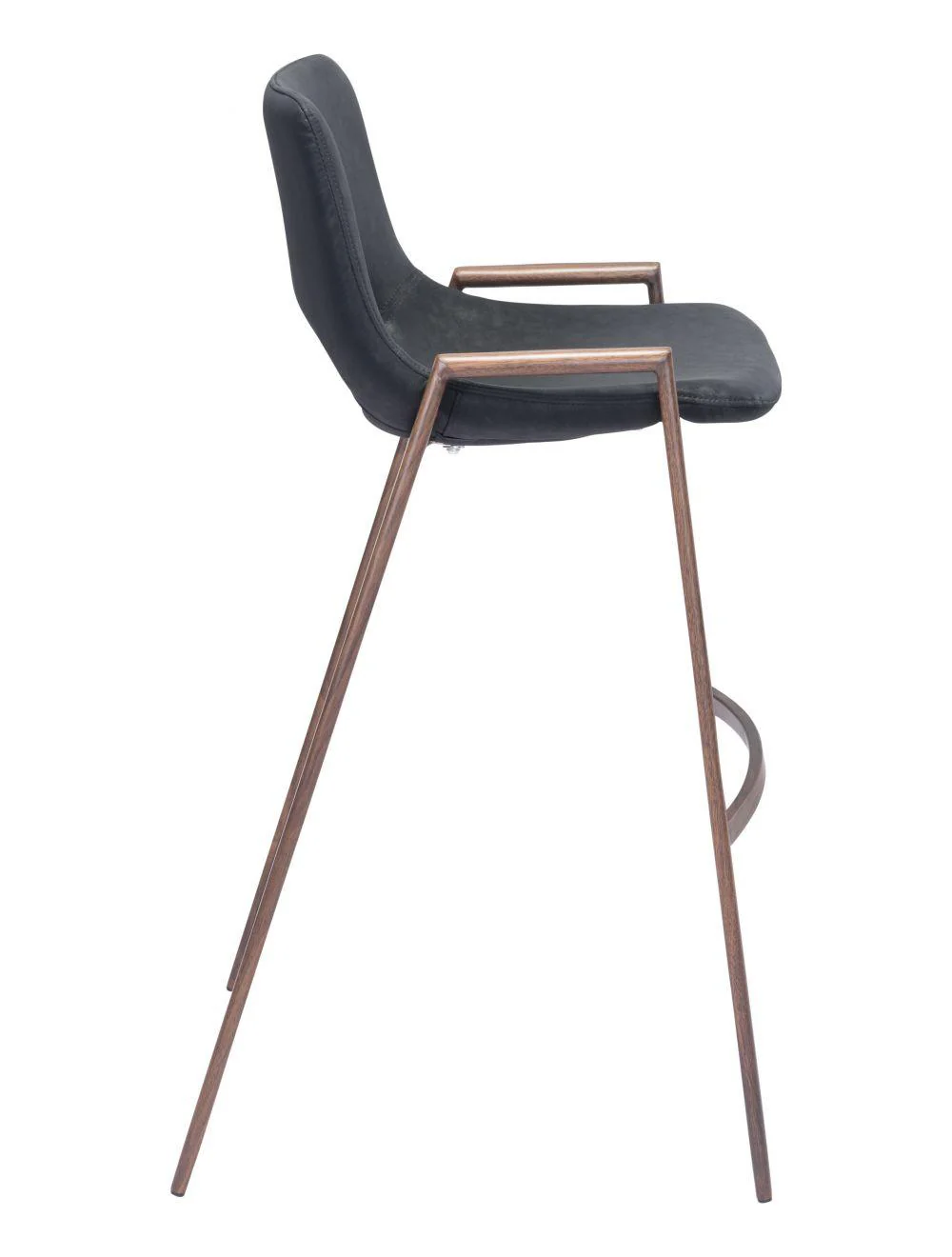 Desi Bar Chair (Set of 2) Black & Walnut - Remutear