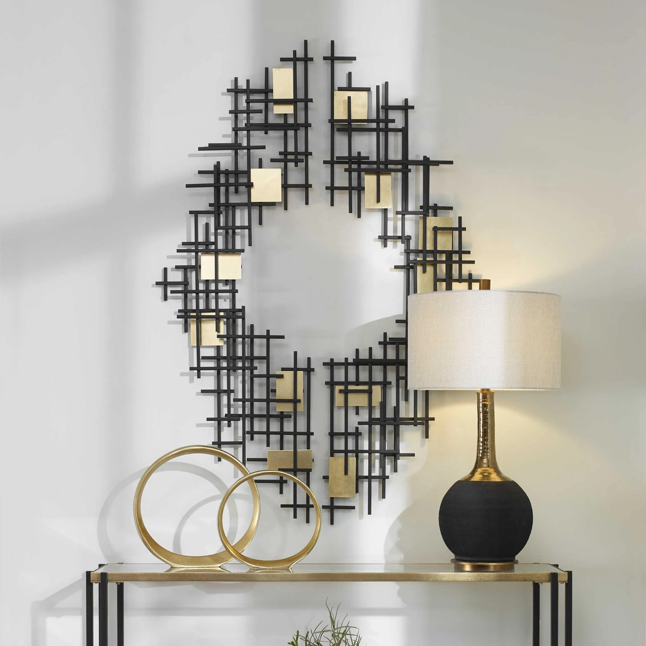 REFLECTION METAL GRID WALL DECOR, SET OF 2 - Remutear