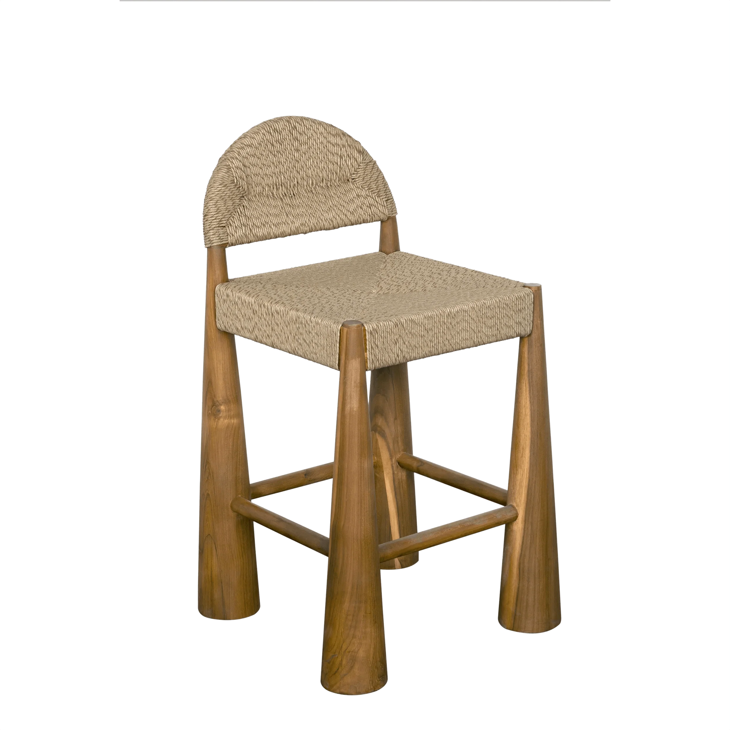 Laredo Counter Stool, Teak with Synthetic Woven - Remutear