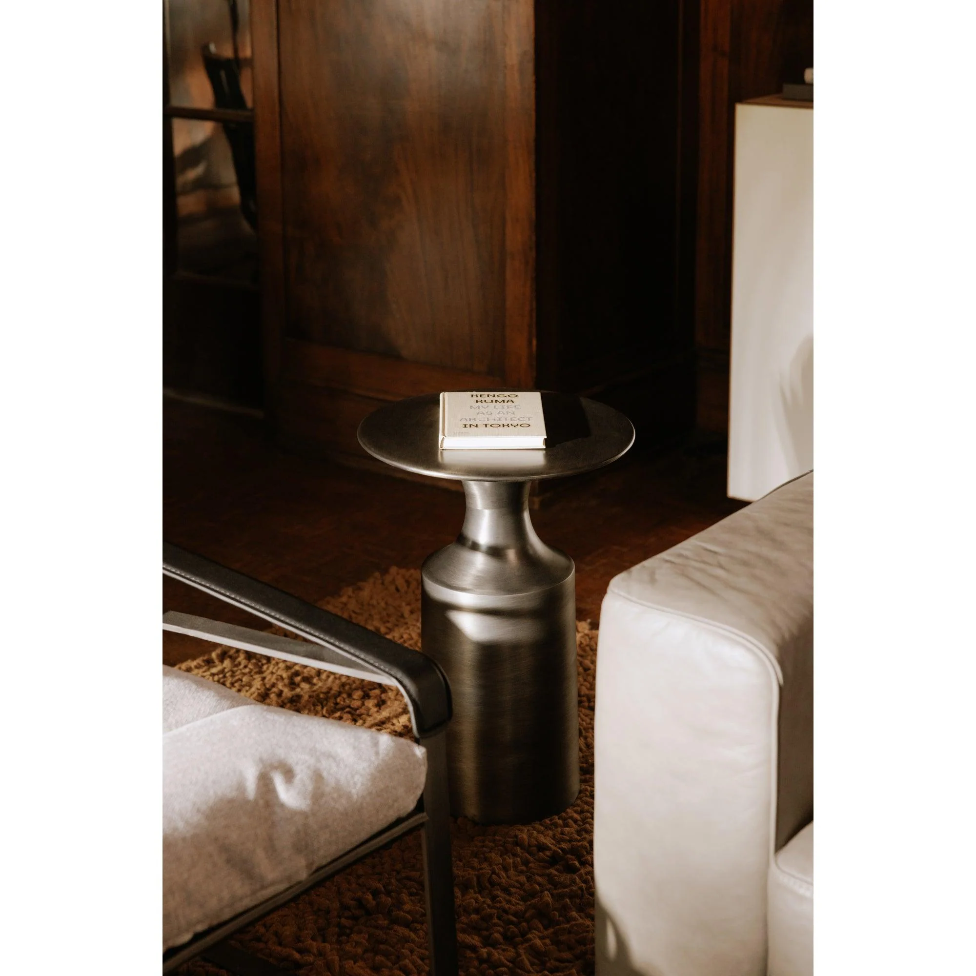 Rassa Polished Zinc Accent Table - Remutear