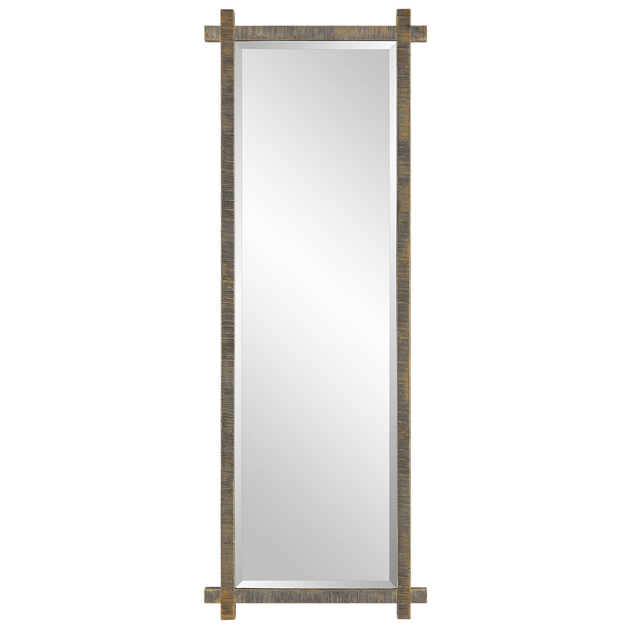 Abanu Ribbed Gold Dressing Mirror - Remutear