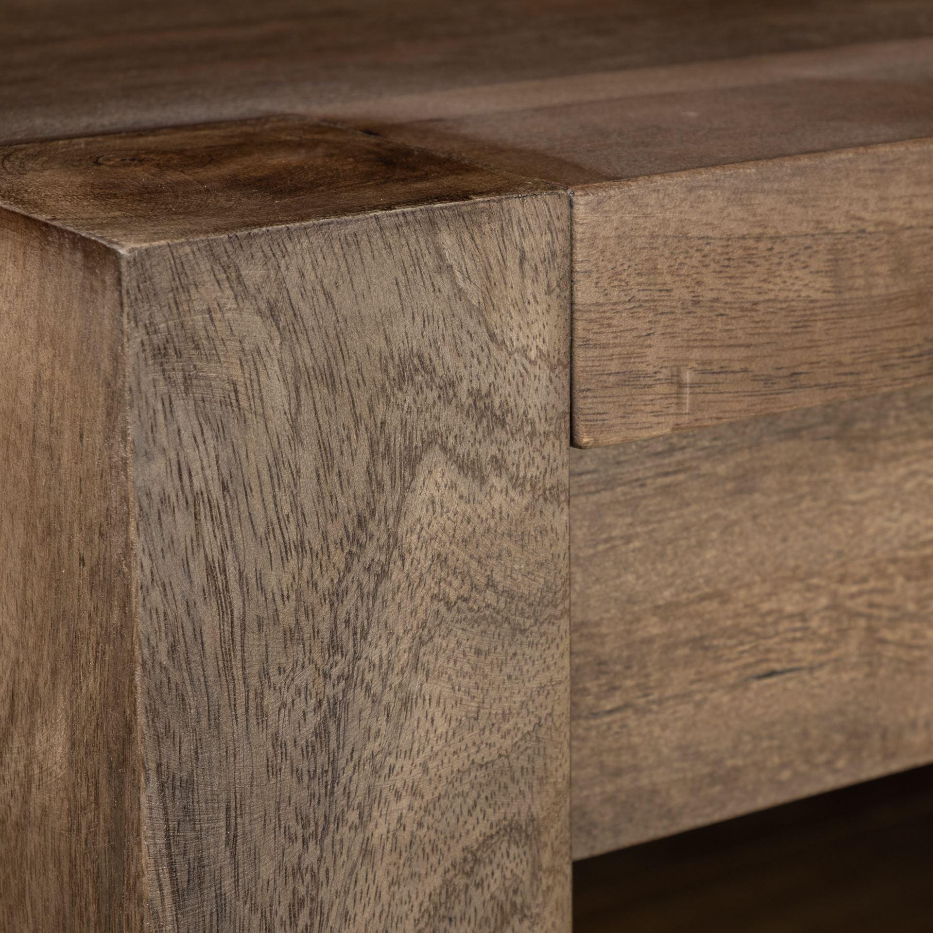 Emeril Brown Solid Wood Two-Tier Smooth Counter Top Kitchen Island - Remutear