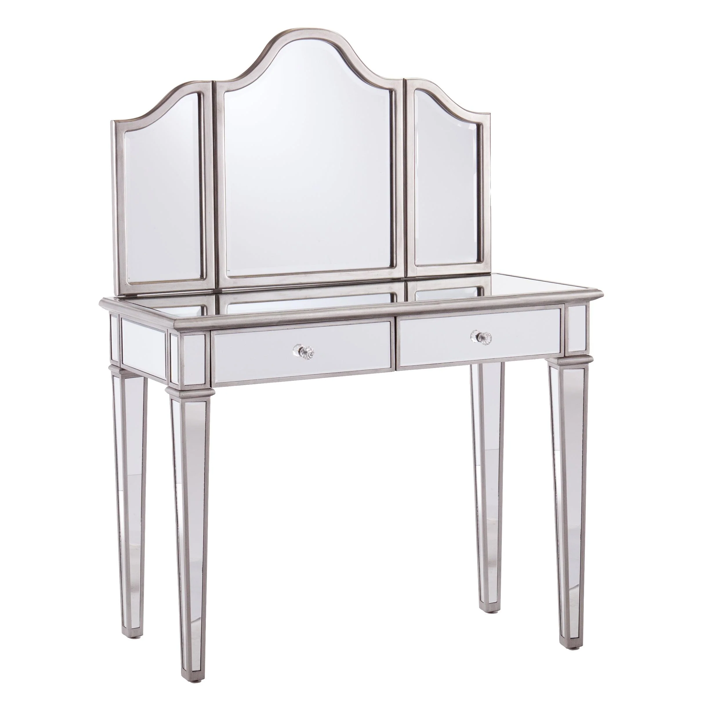 Kalla Mirrored Vanity Set w/ Storage – 2pc - Remutear