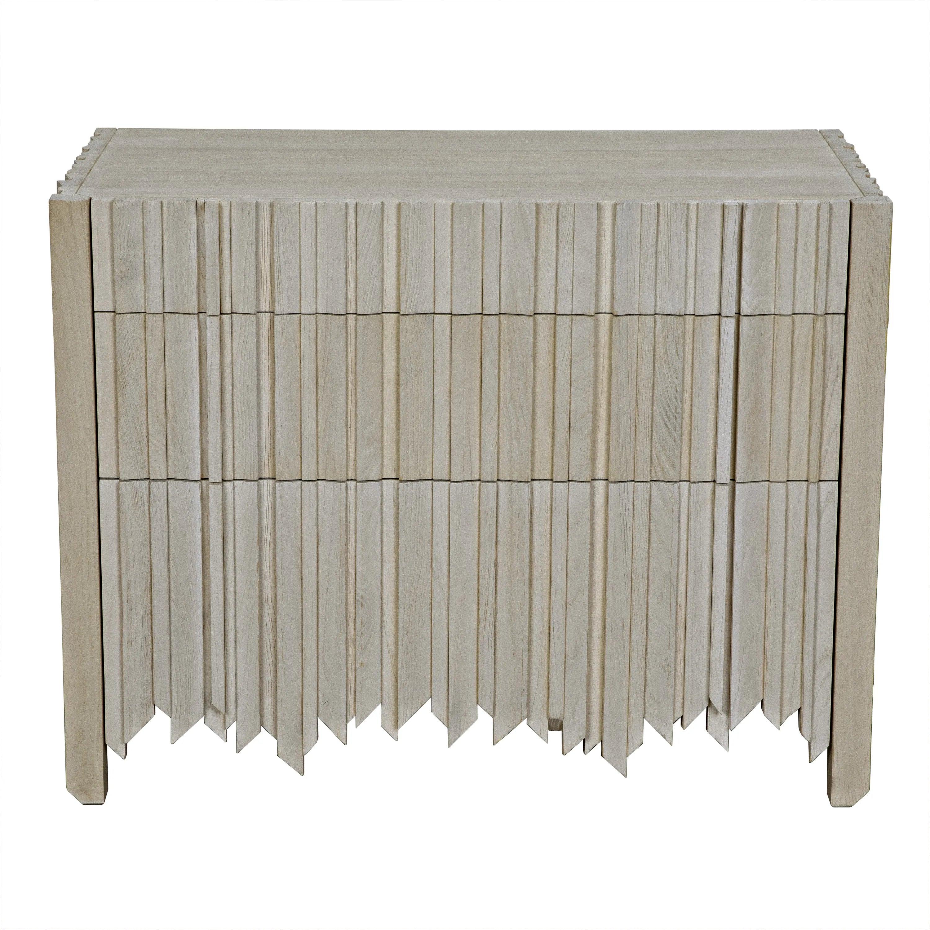 Desdemona 3 Drawer Chest, Bleached Elm - Remutear