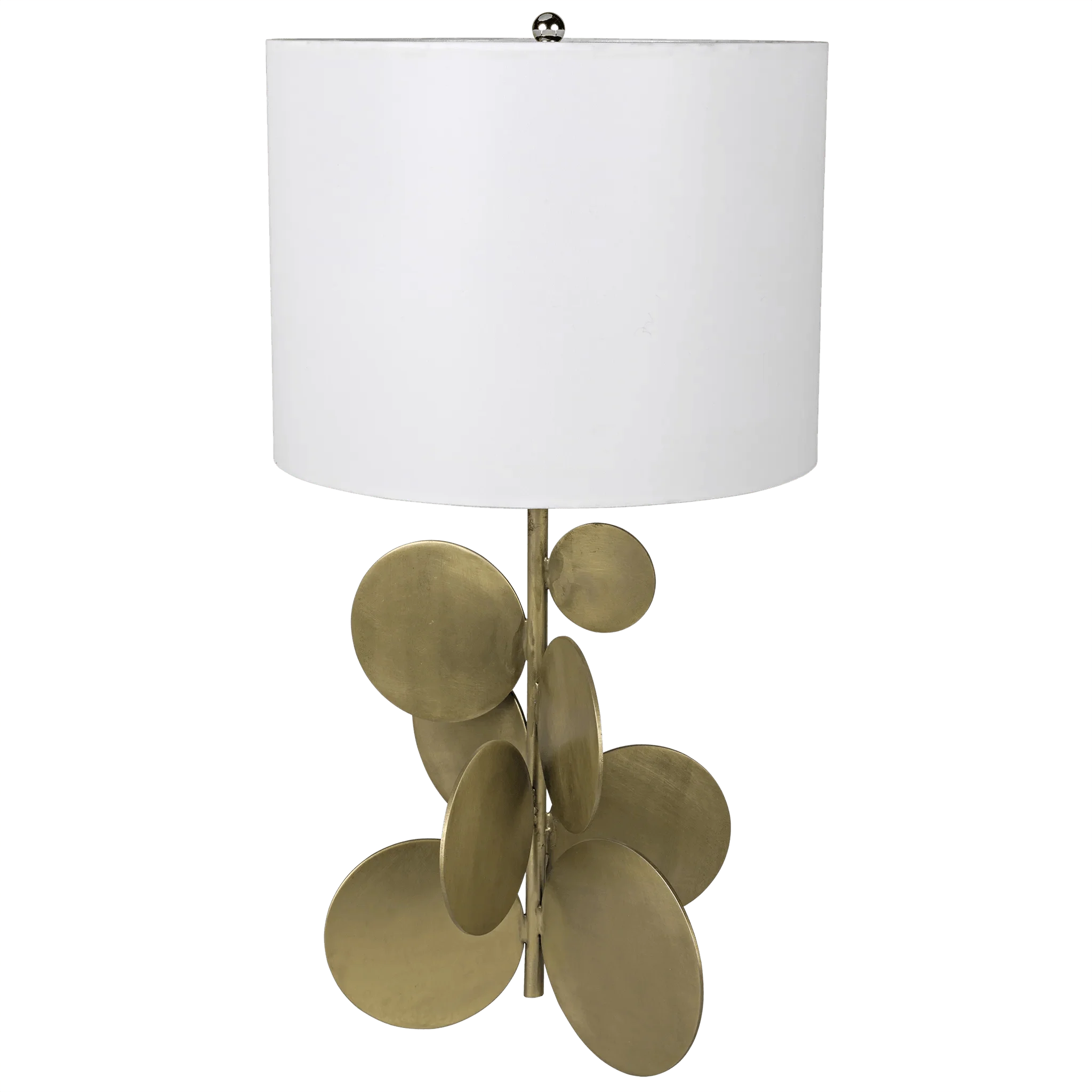 Vadim Table Lamp with Shade, Metal with Brass Finish - Remutear